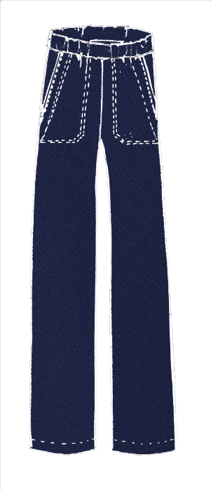 VIC TROUSERS - navy blue tencel