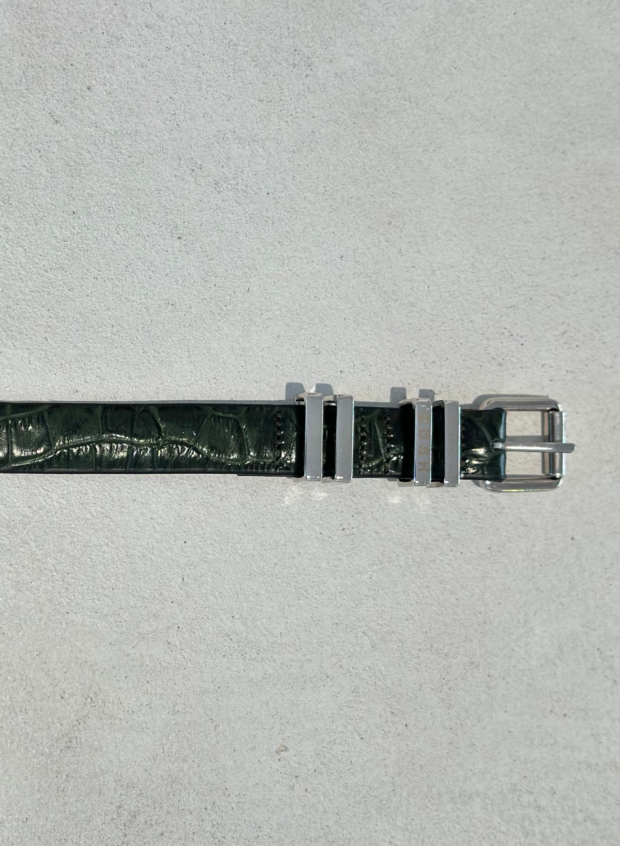 SYLVIE BELT - Forest Green Croco