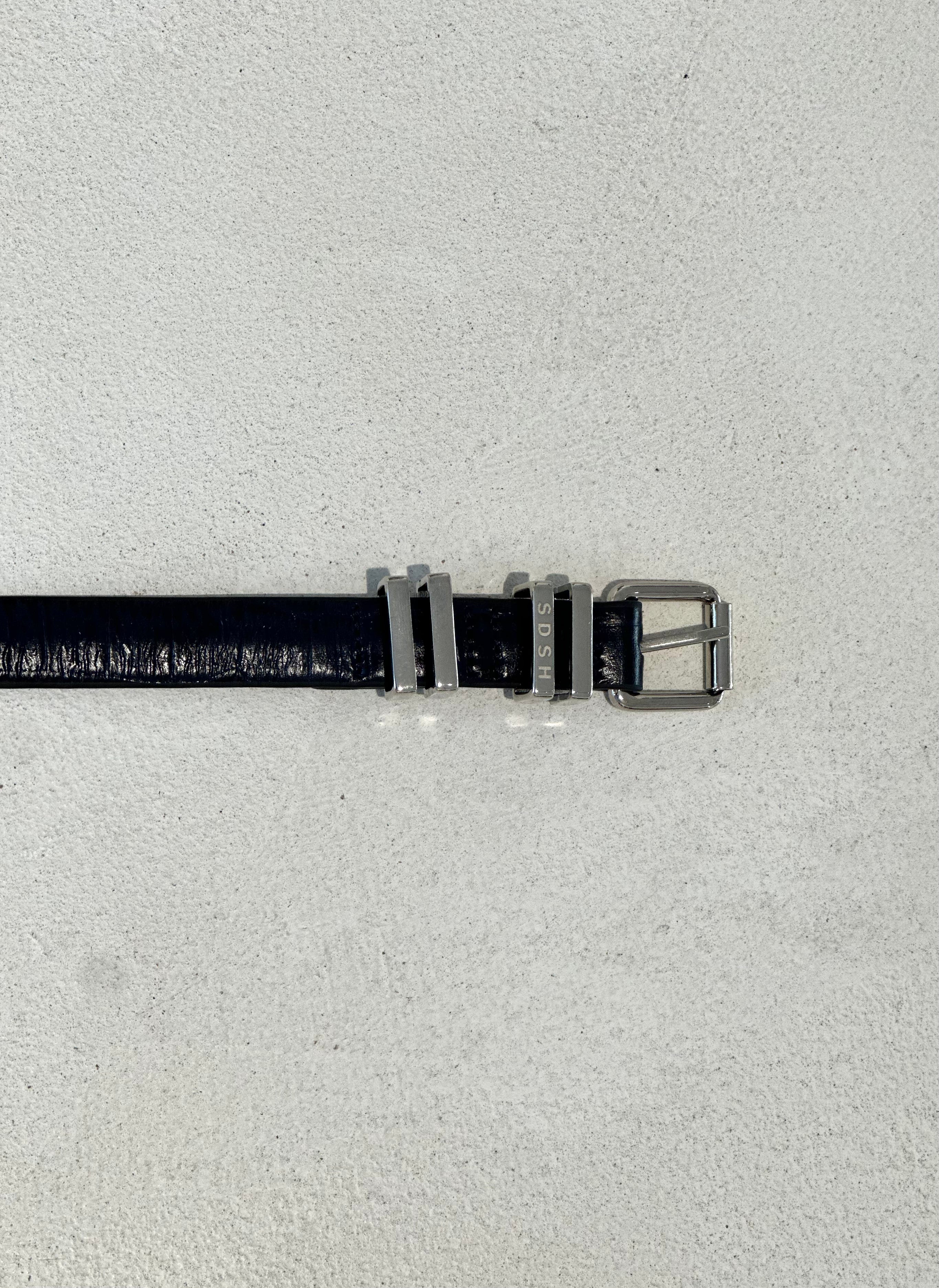 SYLVIE BELT - Navy Croco