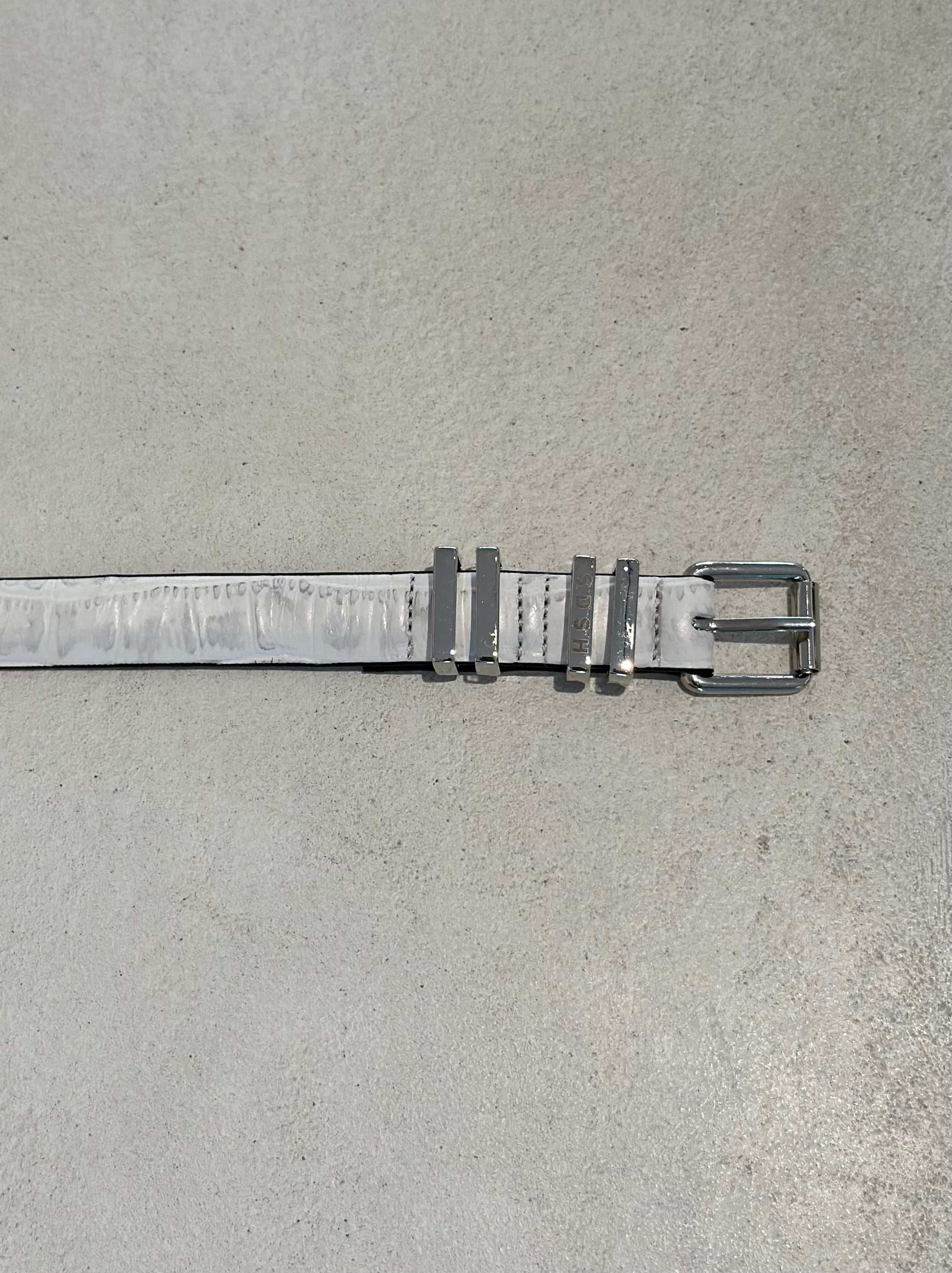 SYLVIE BELT - White Croco