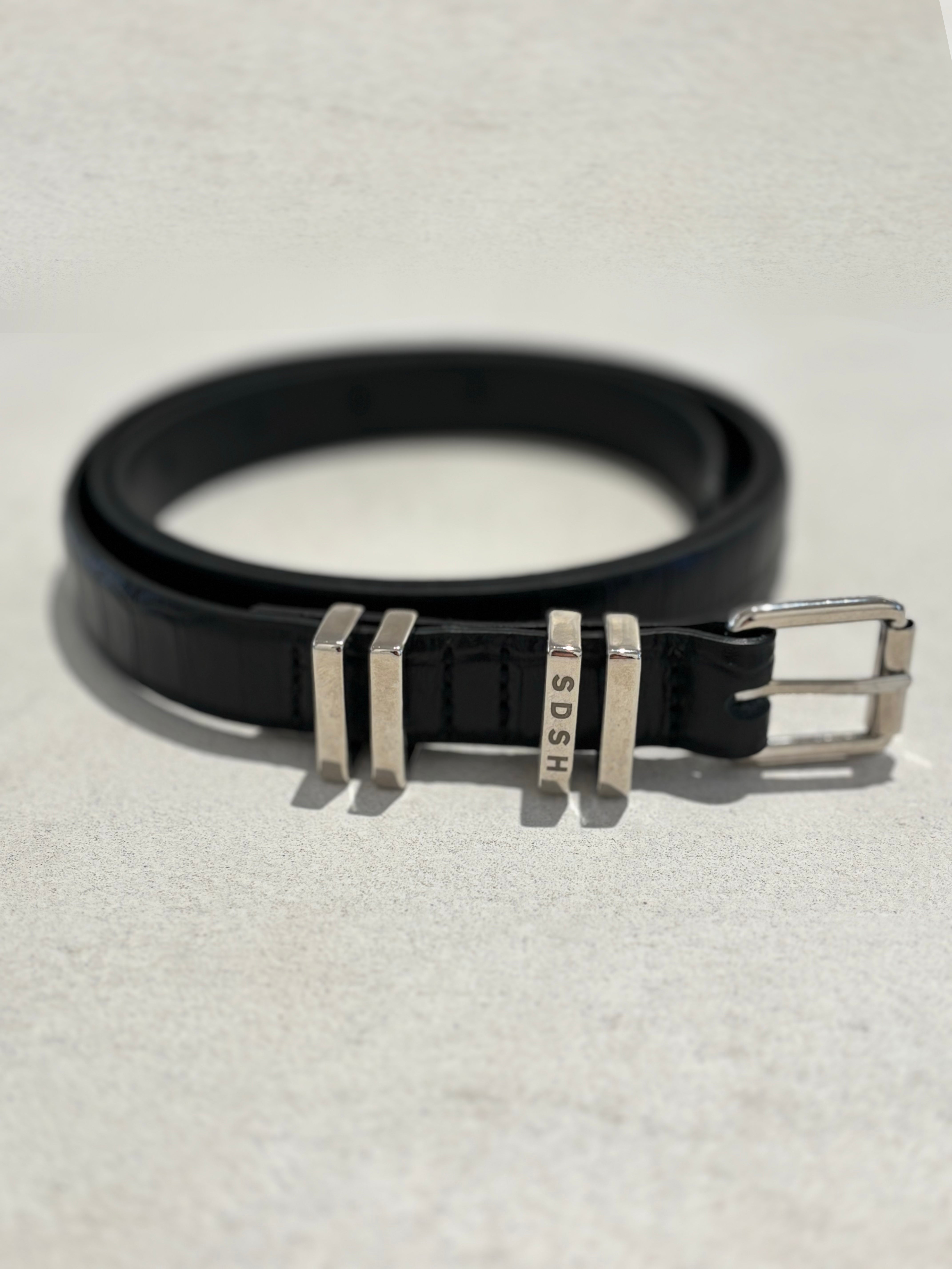 SYLVIE BELT - Black Croco