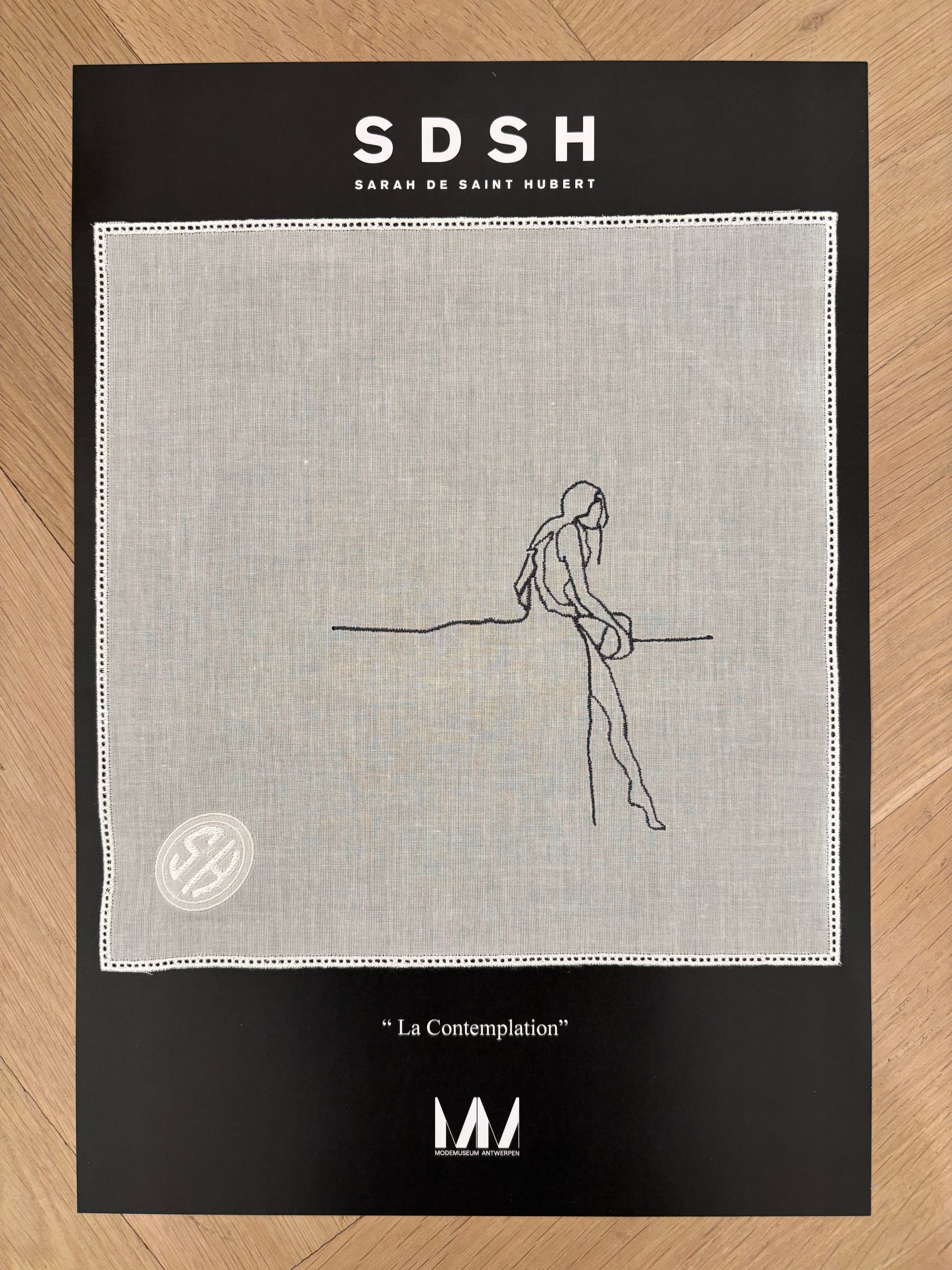 LA CONTEMPLATION - embroidered handkerchief