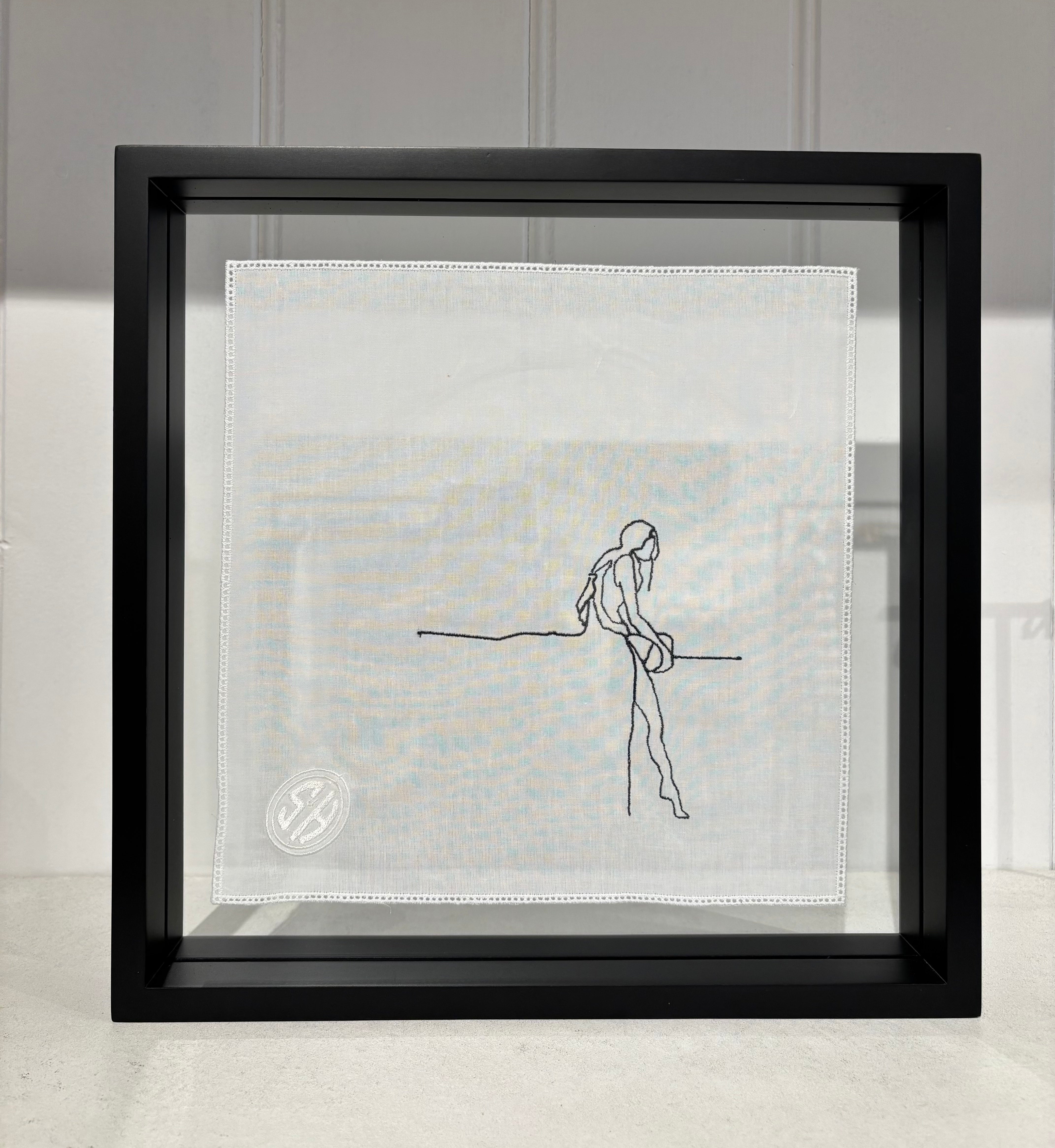 LA CONTEMPLATION - embroidered handkerchief