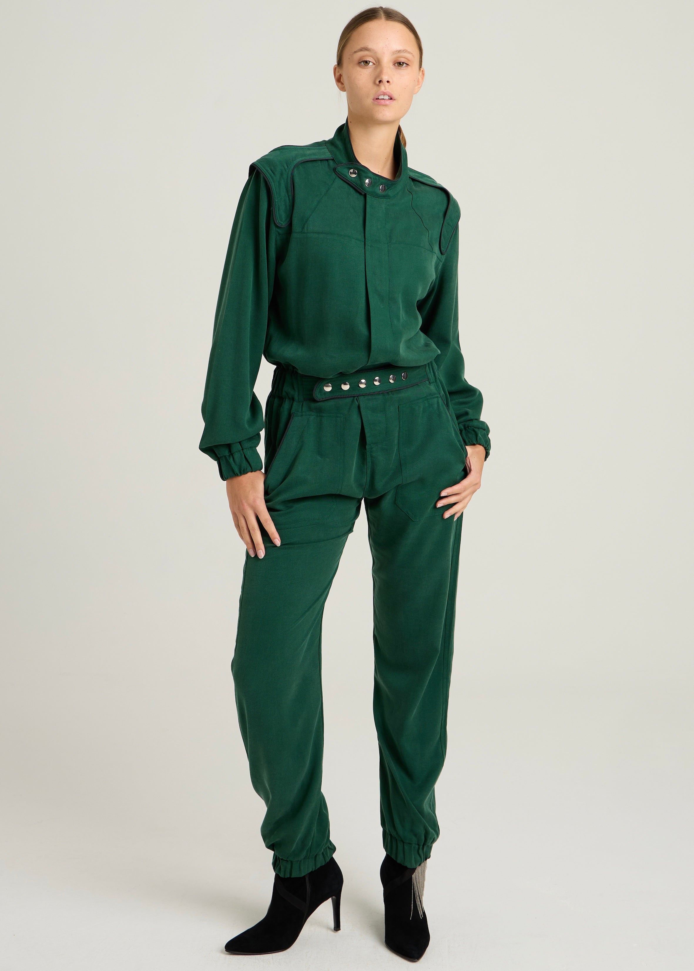 JIM RACING JUMPSUIT - Forest green