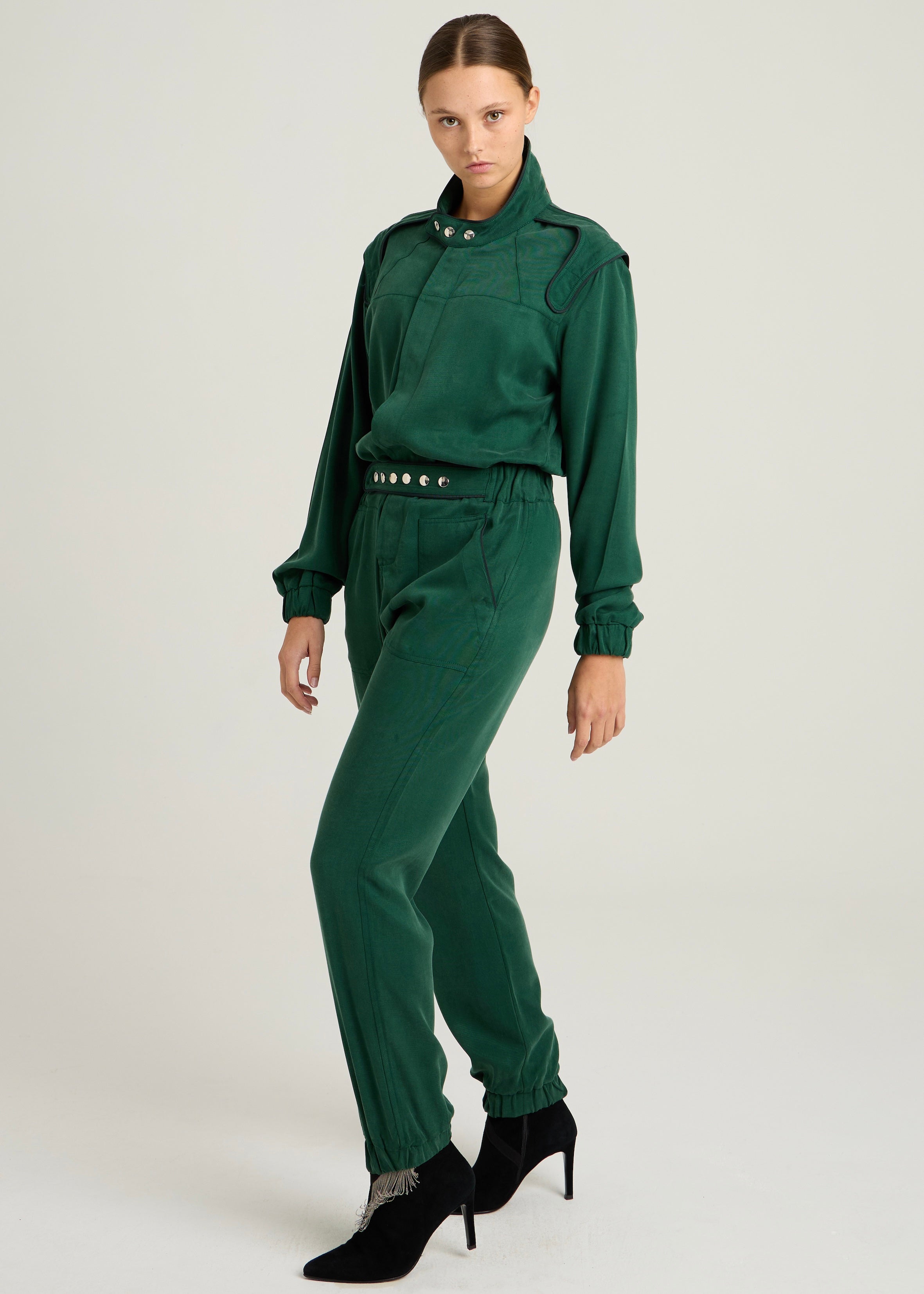 JIM RACING JUMPSUIT - Forest green