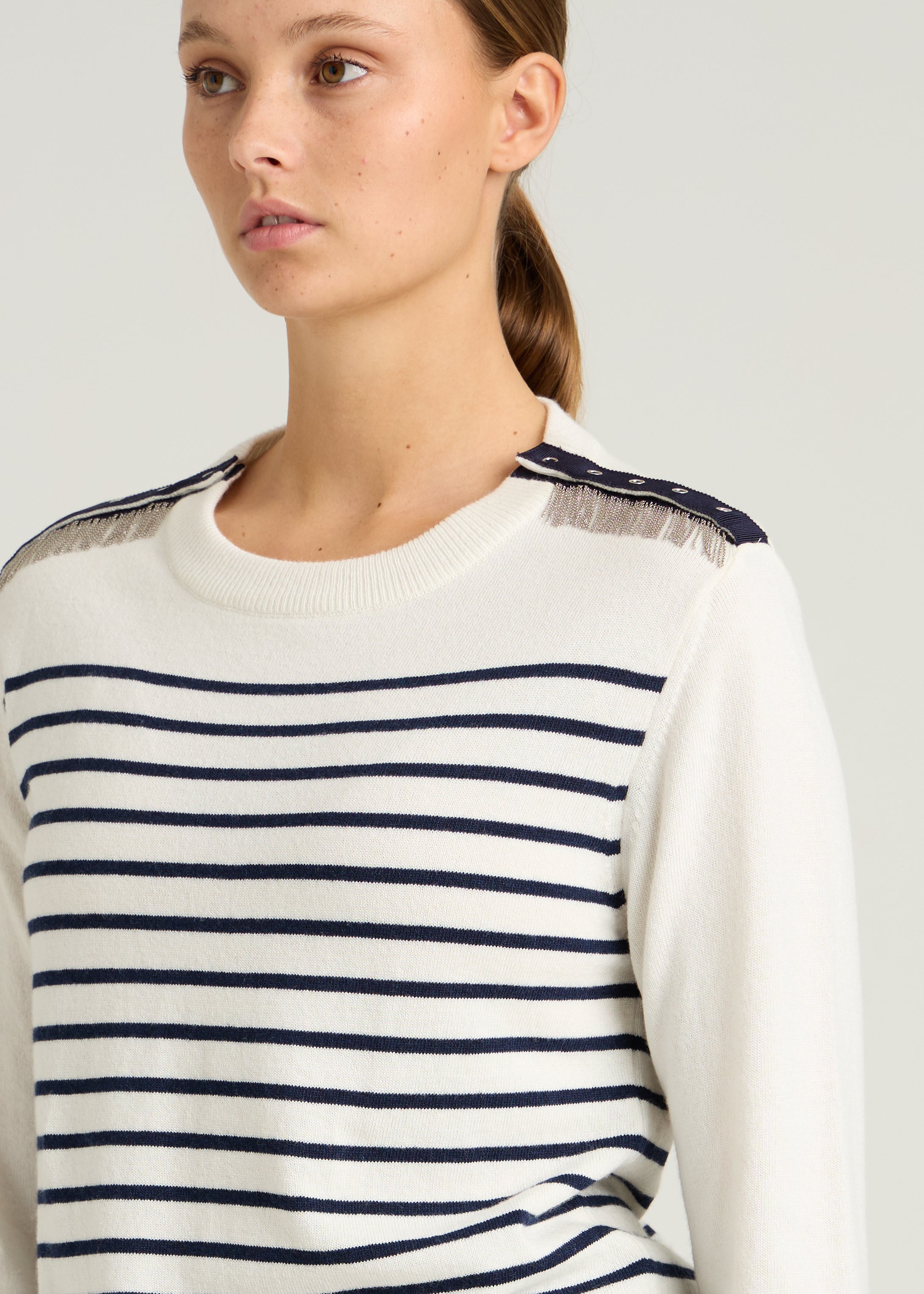ISA CHAINS JUMPER - Navy stripes