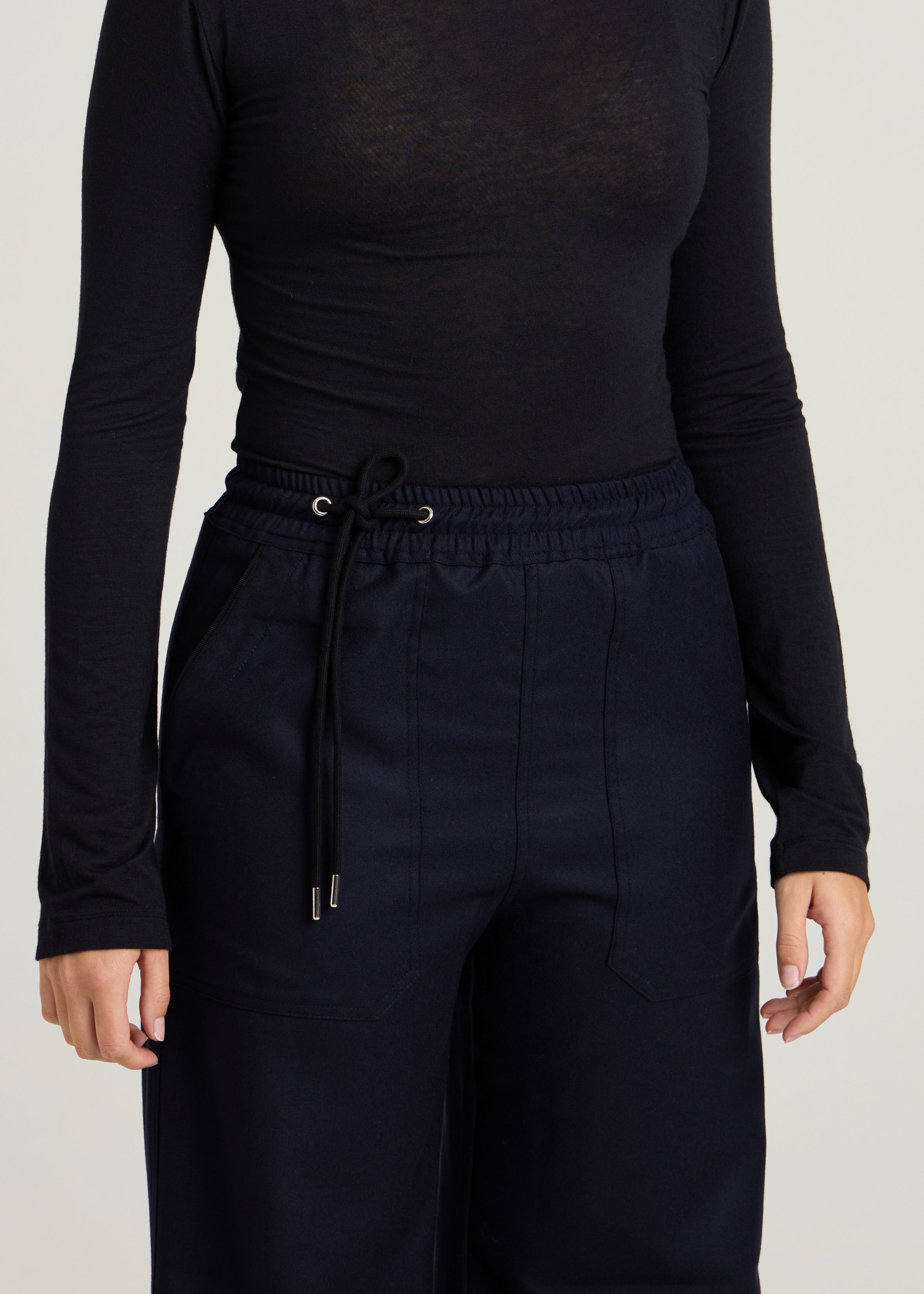 VIC FLANNEL TROUSERS - Navy