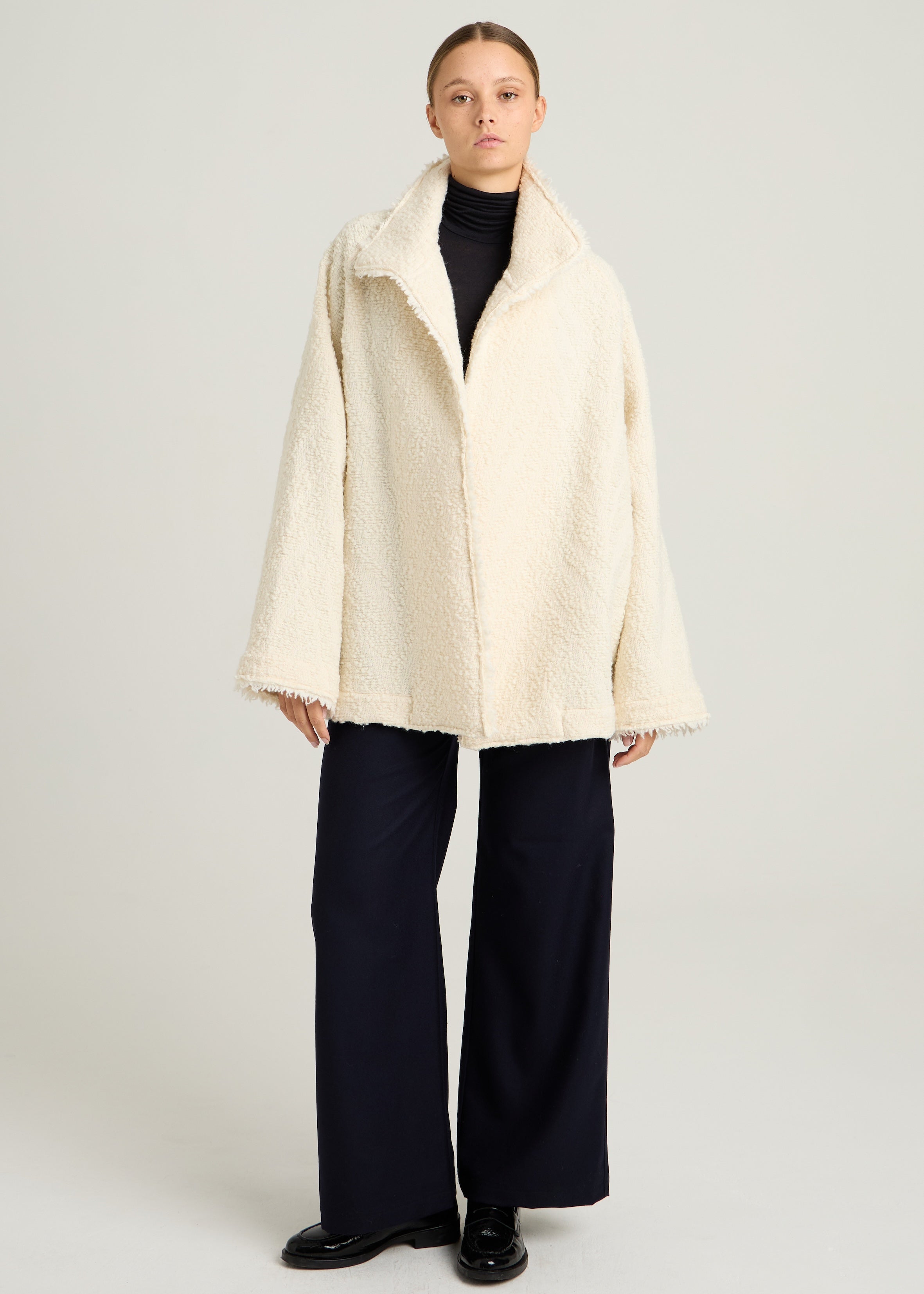 KIM OVERSHIRT - Écru Tweed