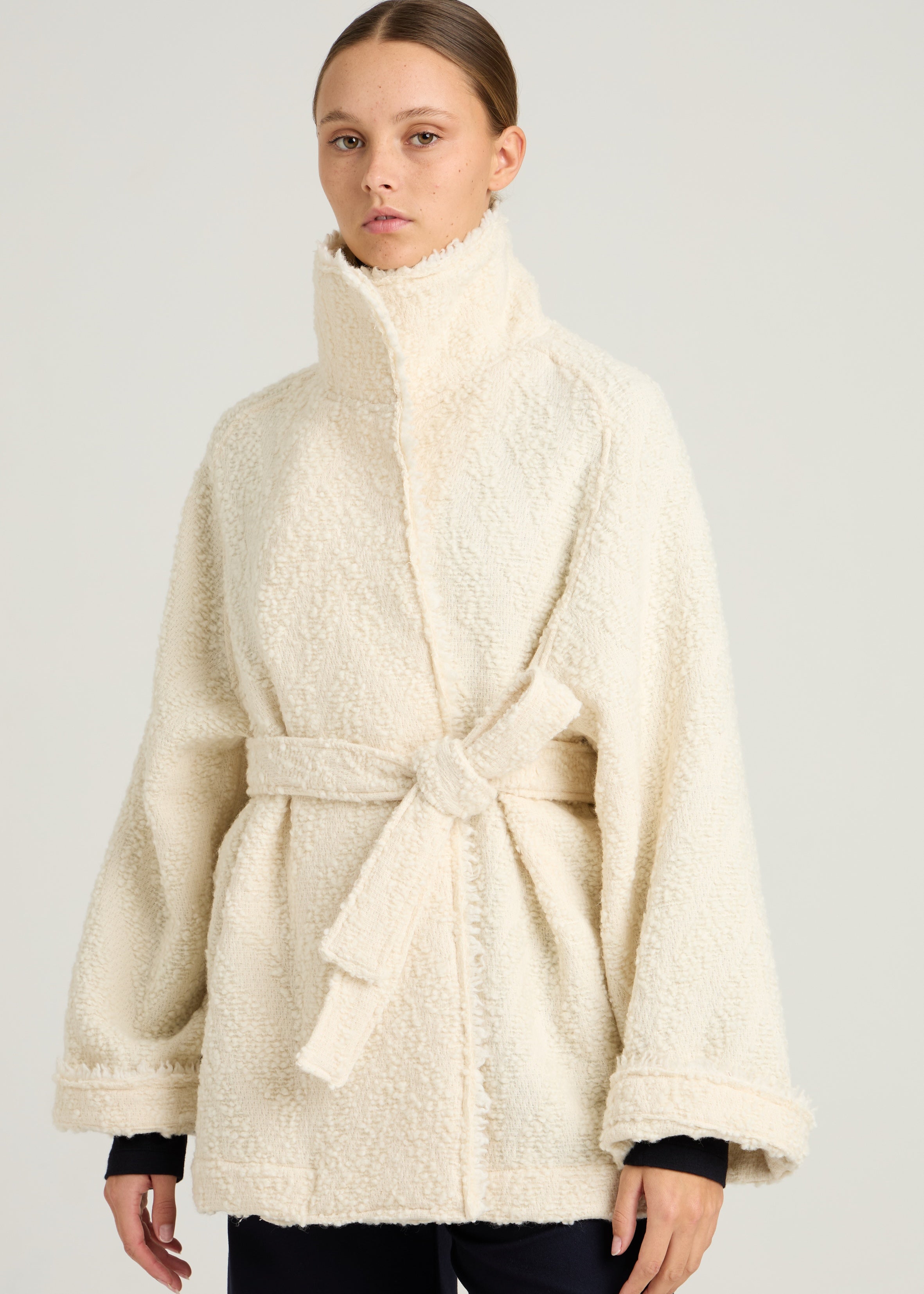 KIM KIMONO JACKET - Écru Tweed