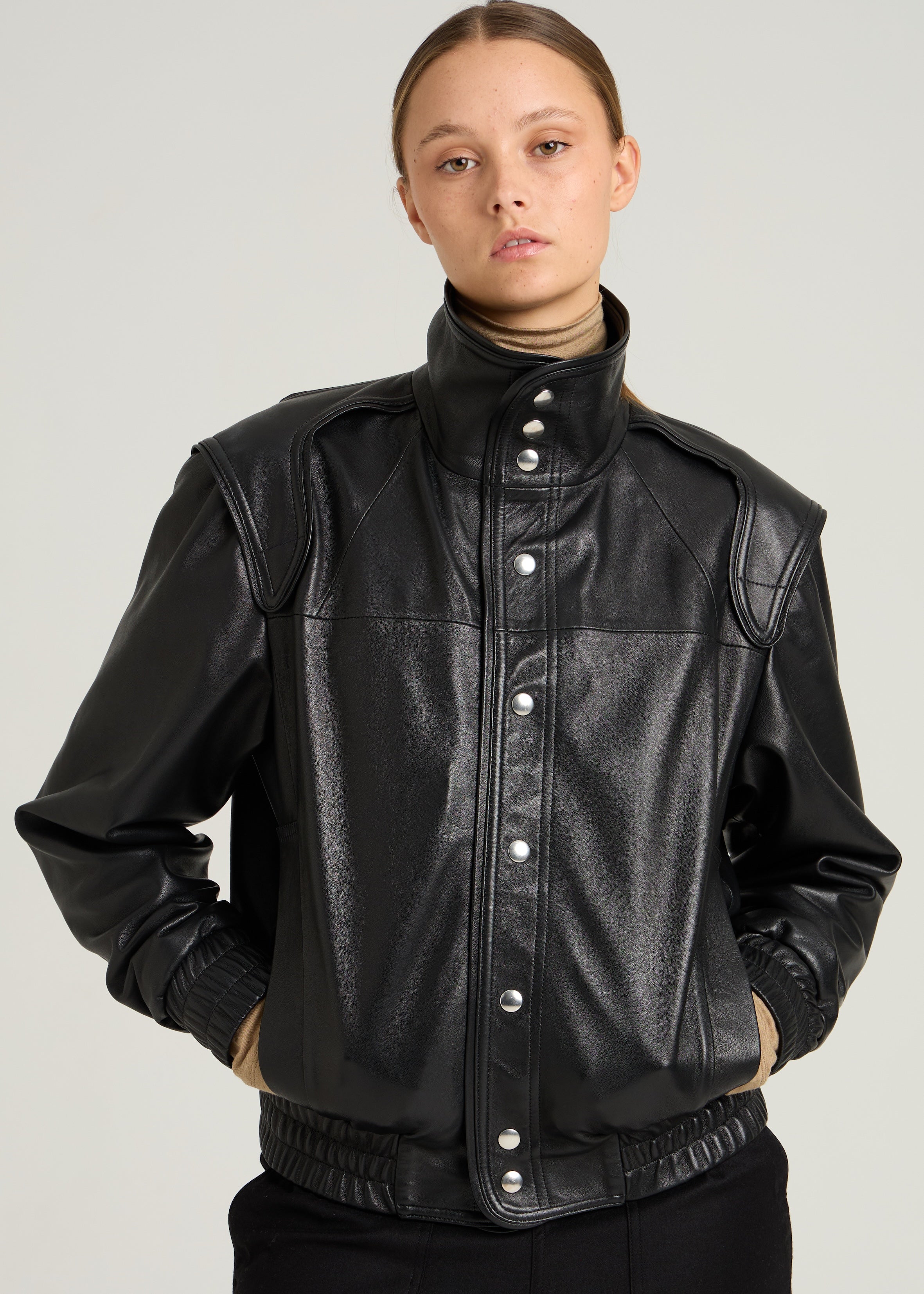 AXEL LEATHER JACKET - Black