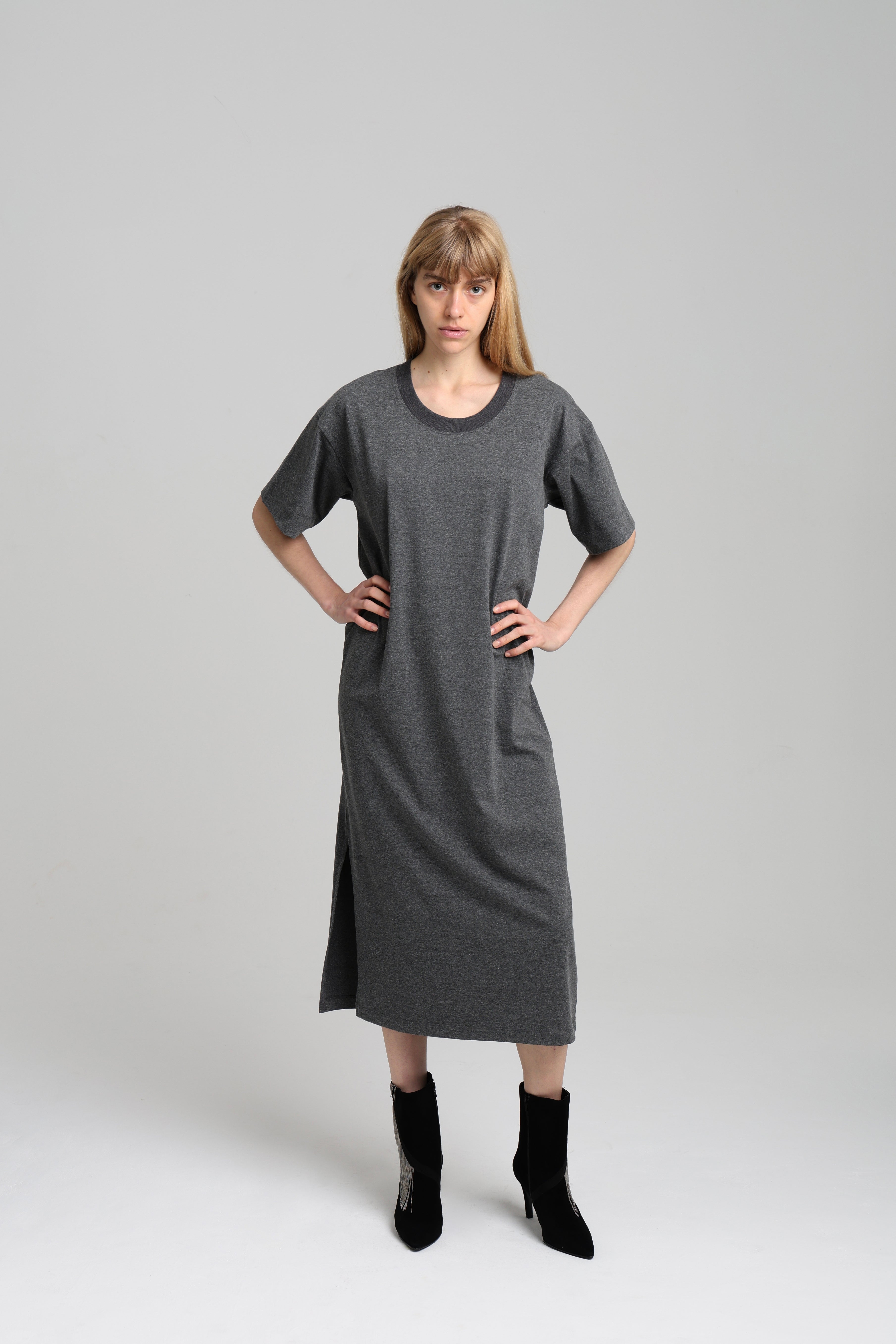 FRANCESCA DRESS - anthracite