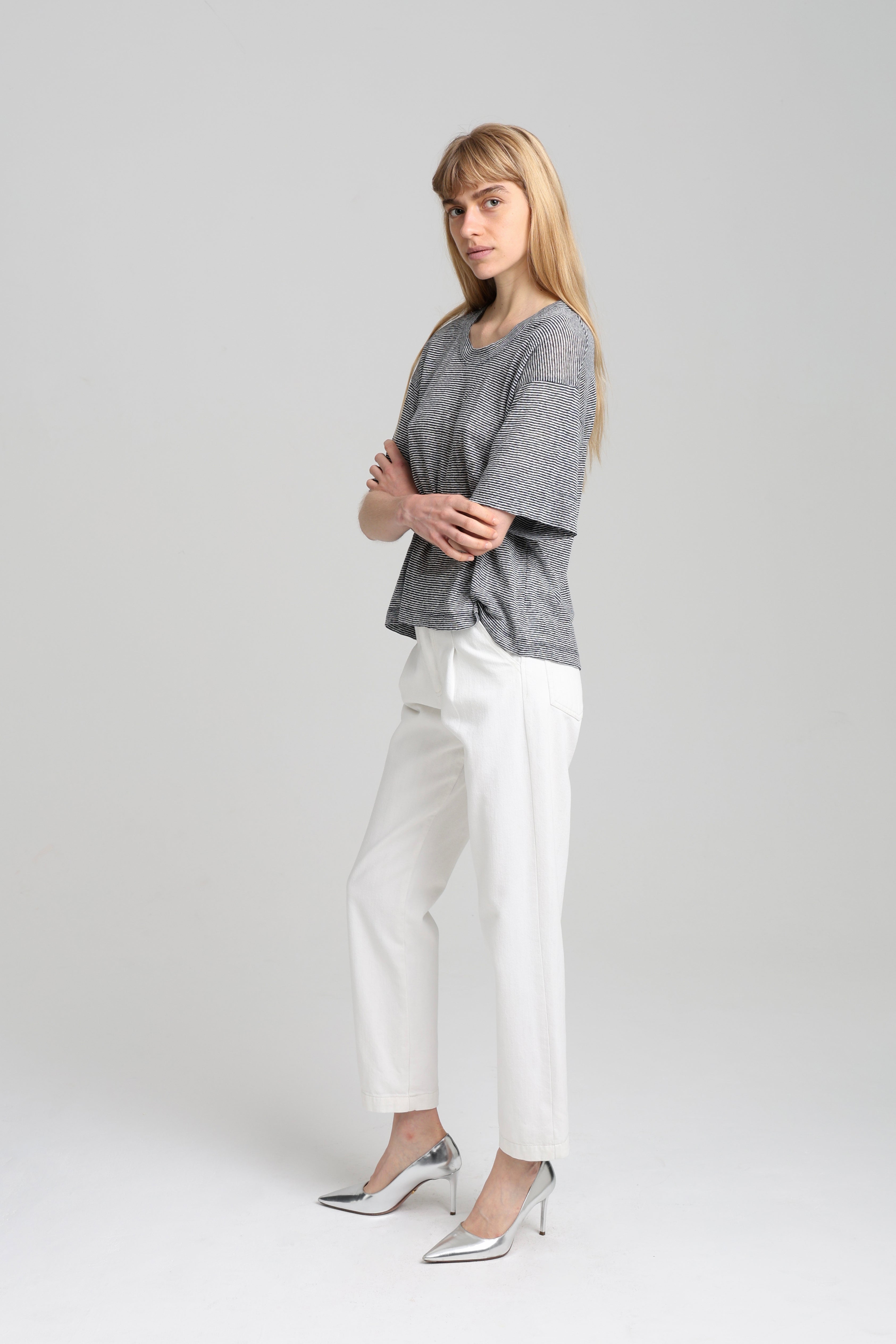 CESCA T-SHIRT - navy stripes