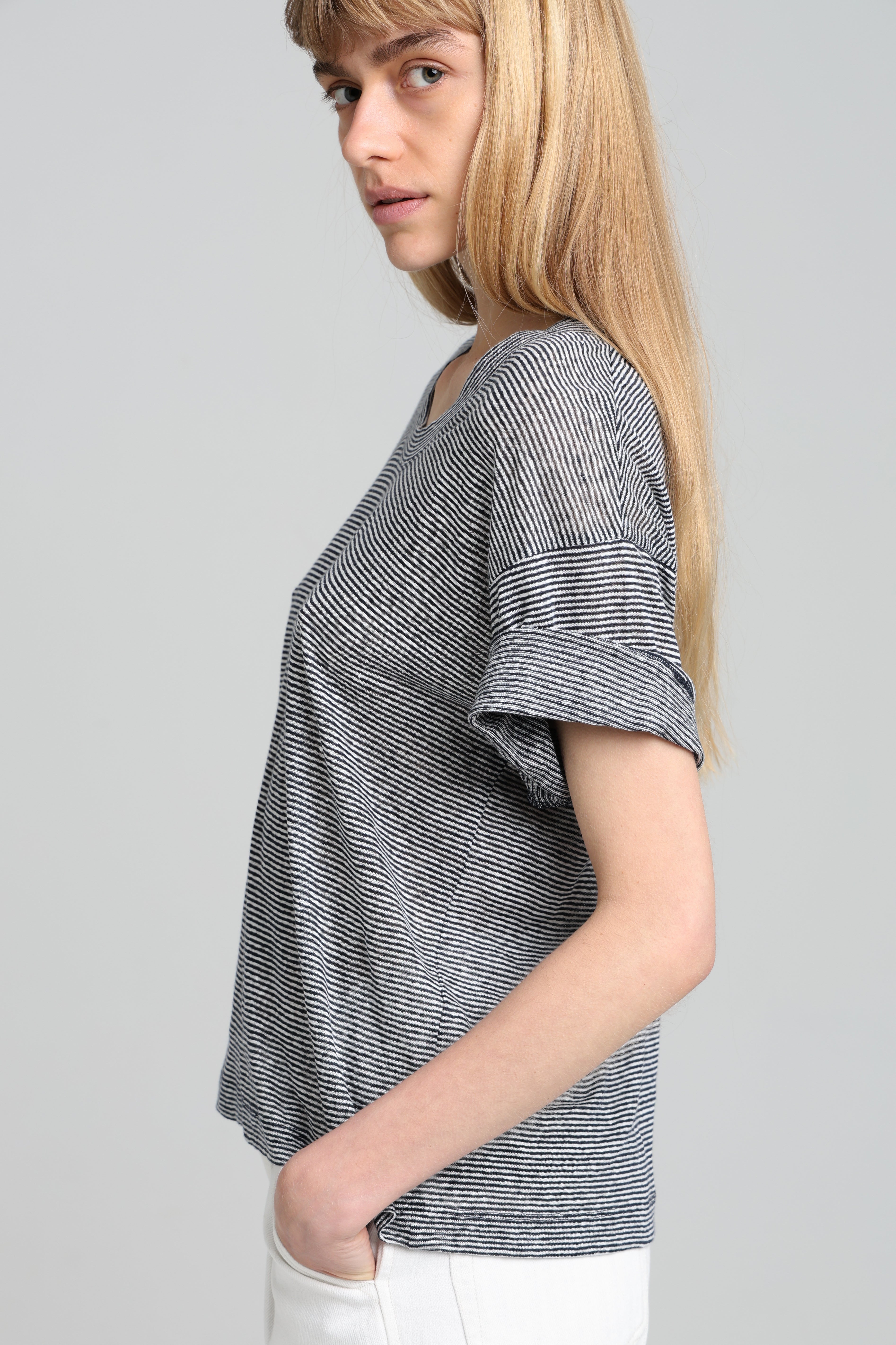 CESCA T-SHIRT - navy stripes