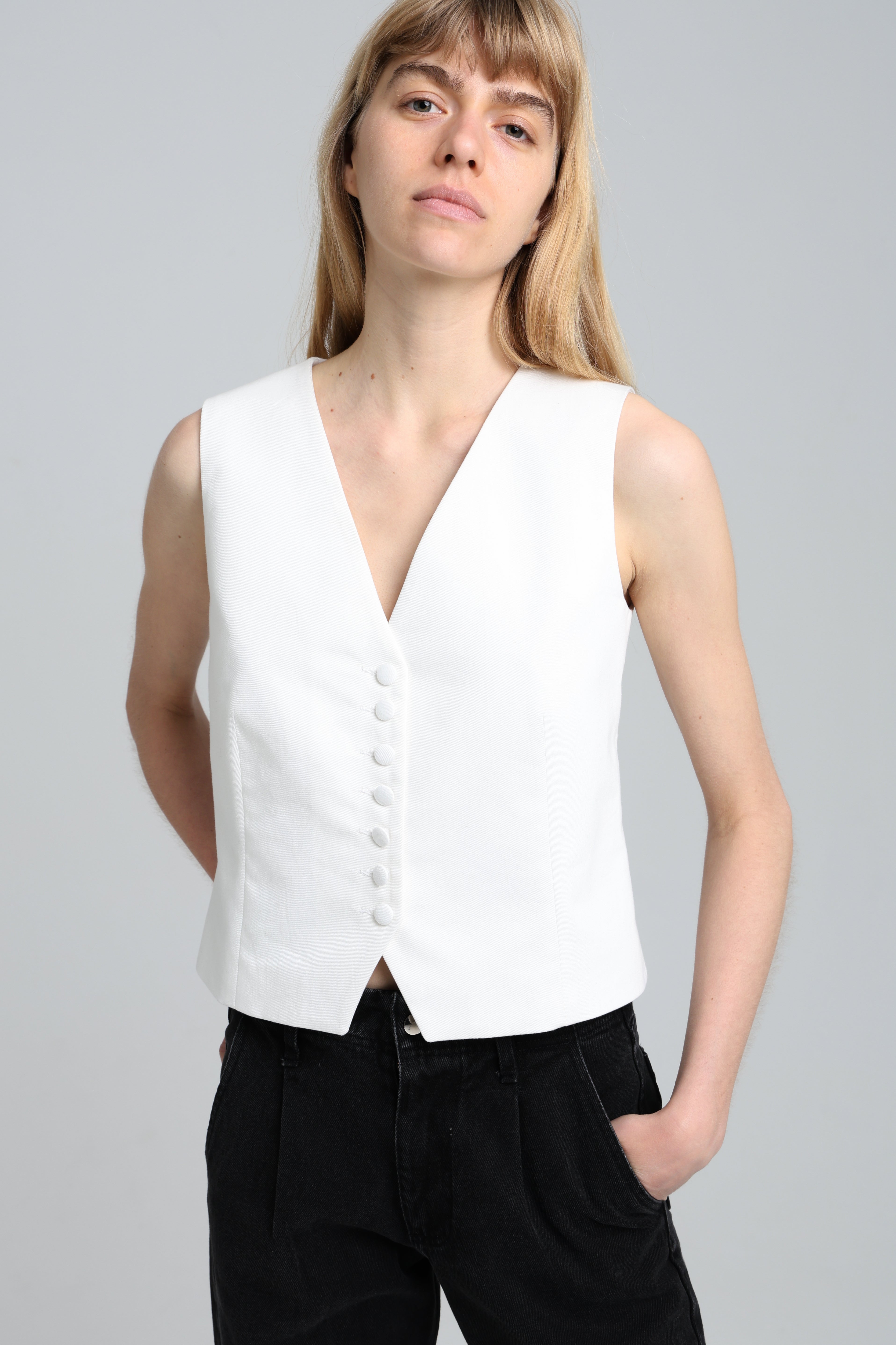 CARMEN WAISTCOAT - Off-white