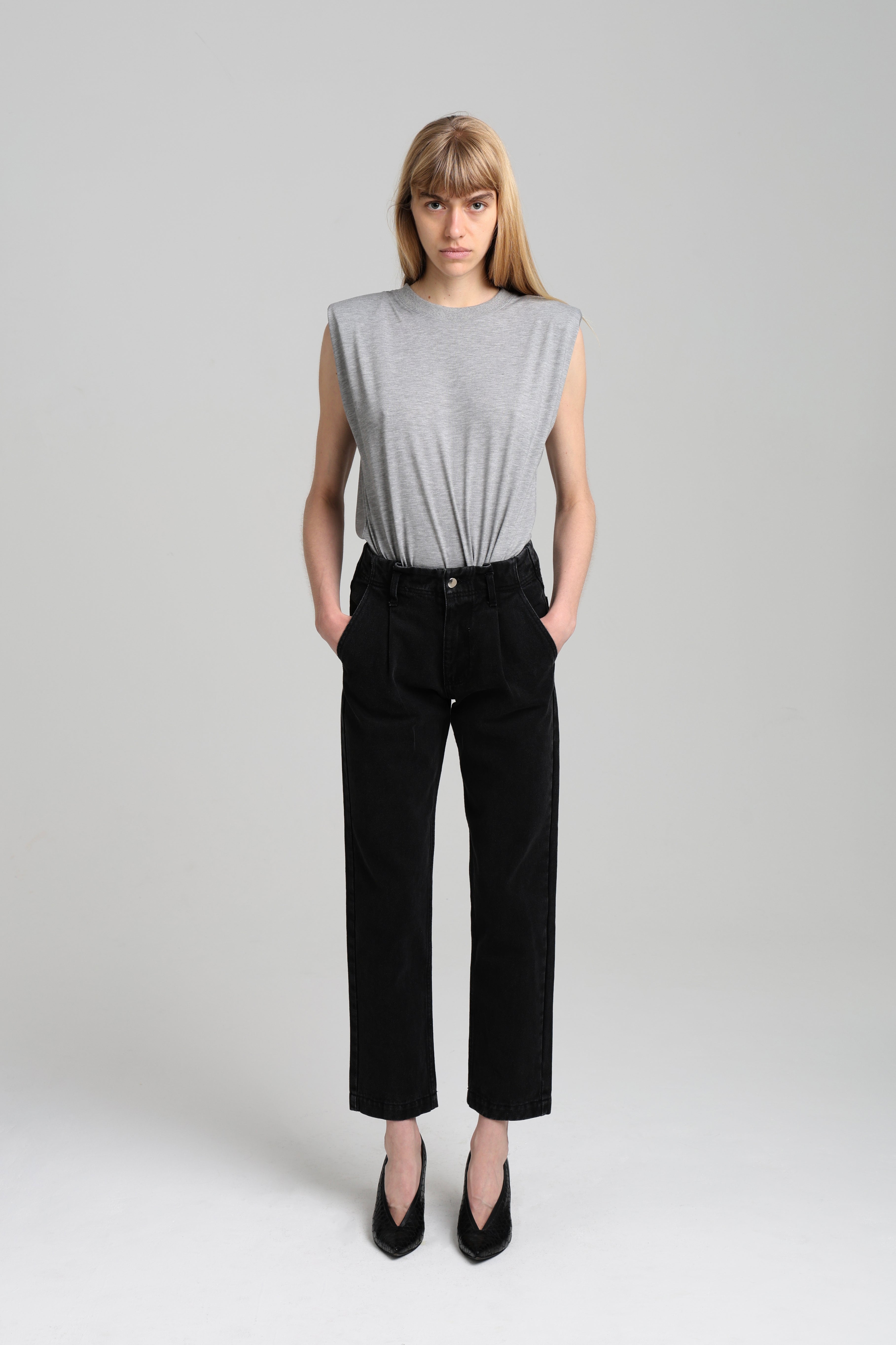 TOM TOP - light grey mélange