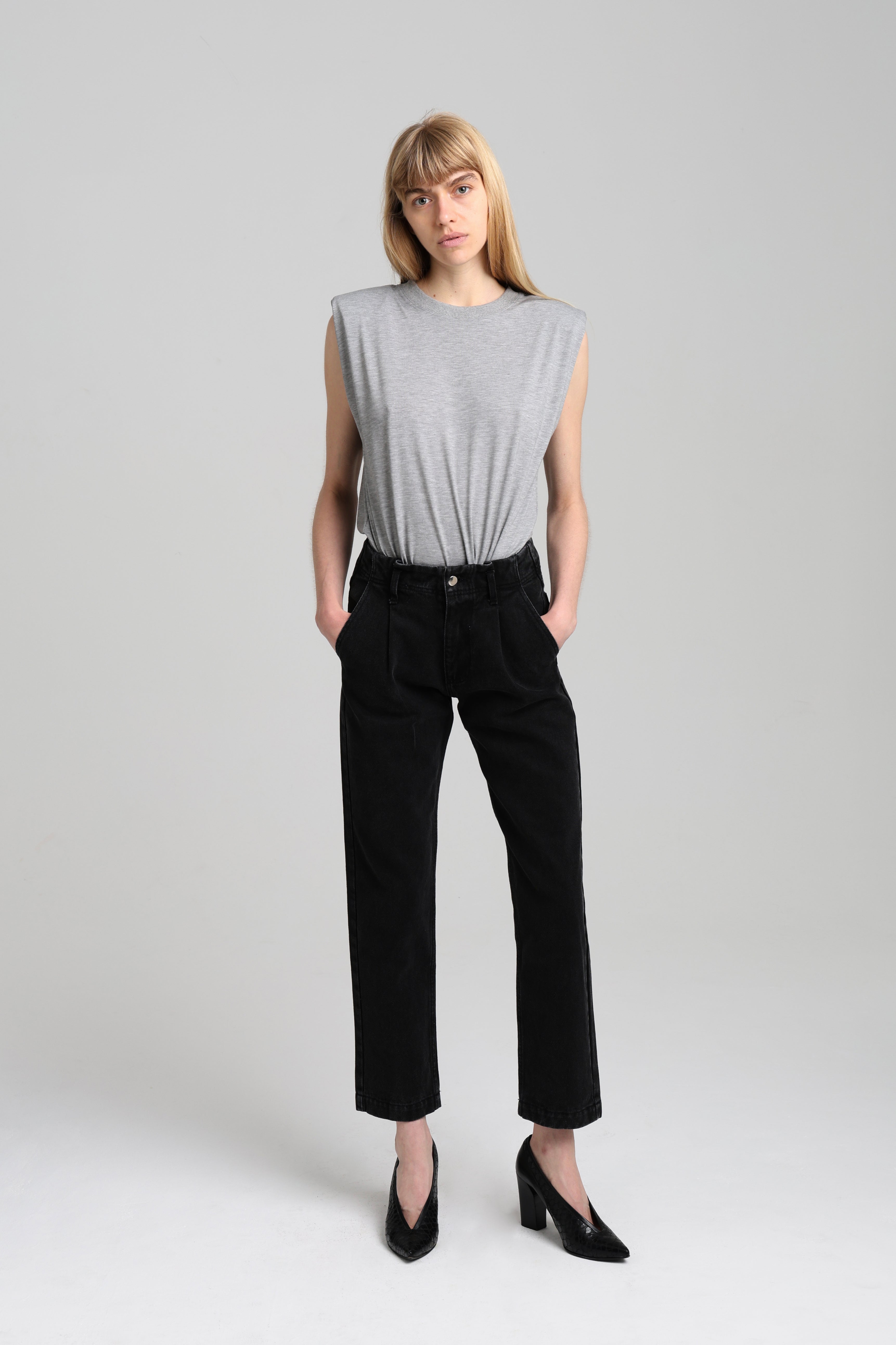 TOM TOP - light grey mélange
