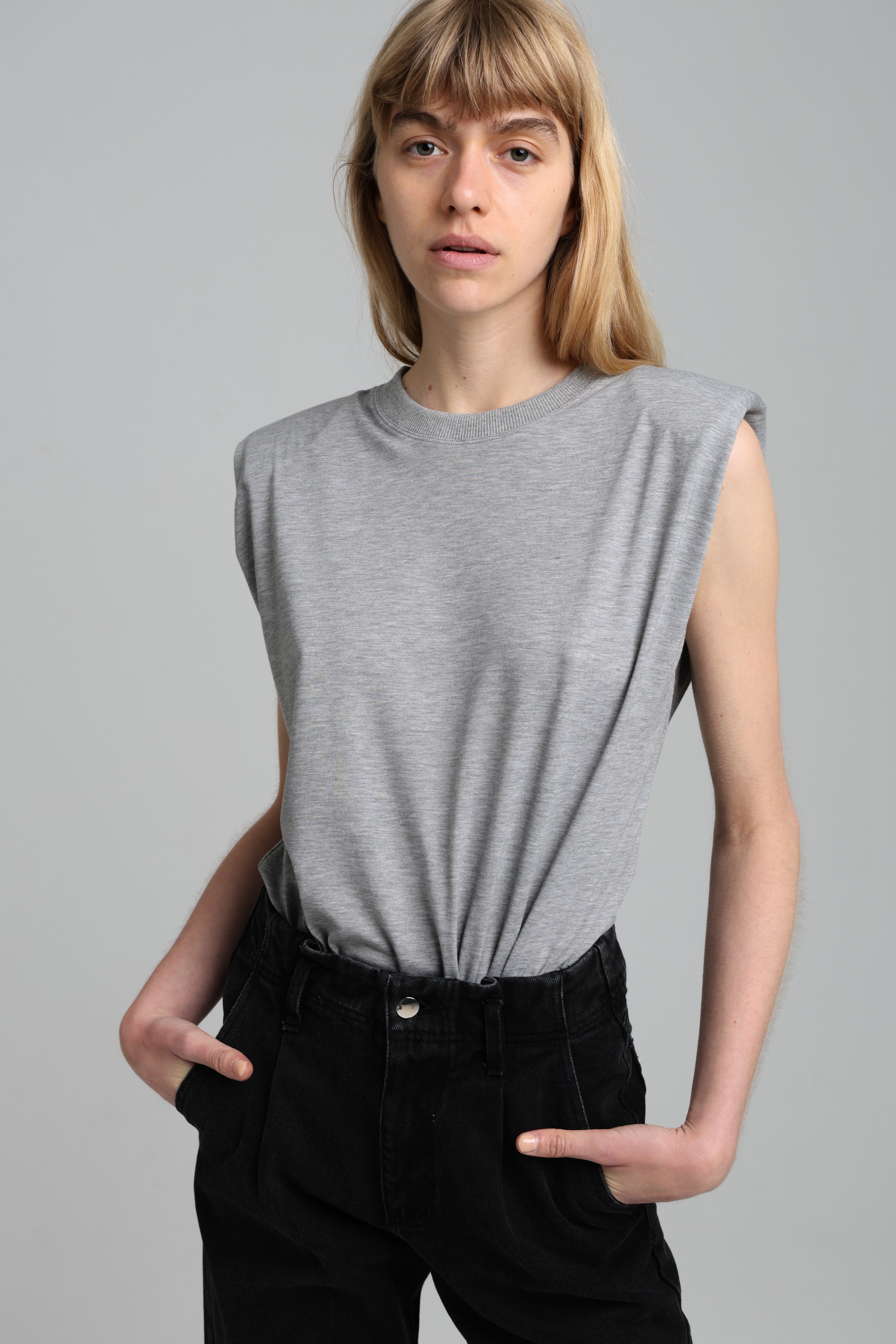 TOM TOP - light grey mélange