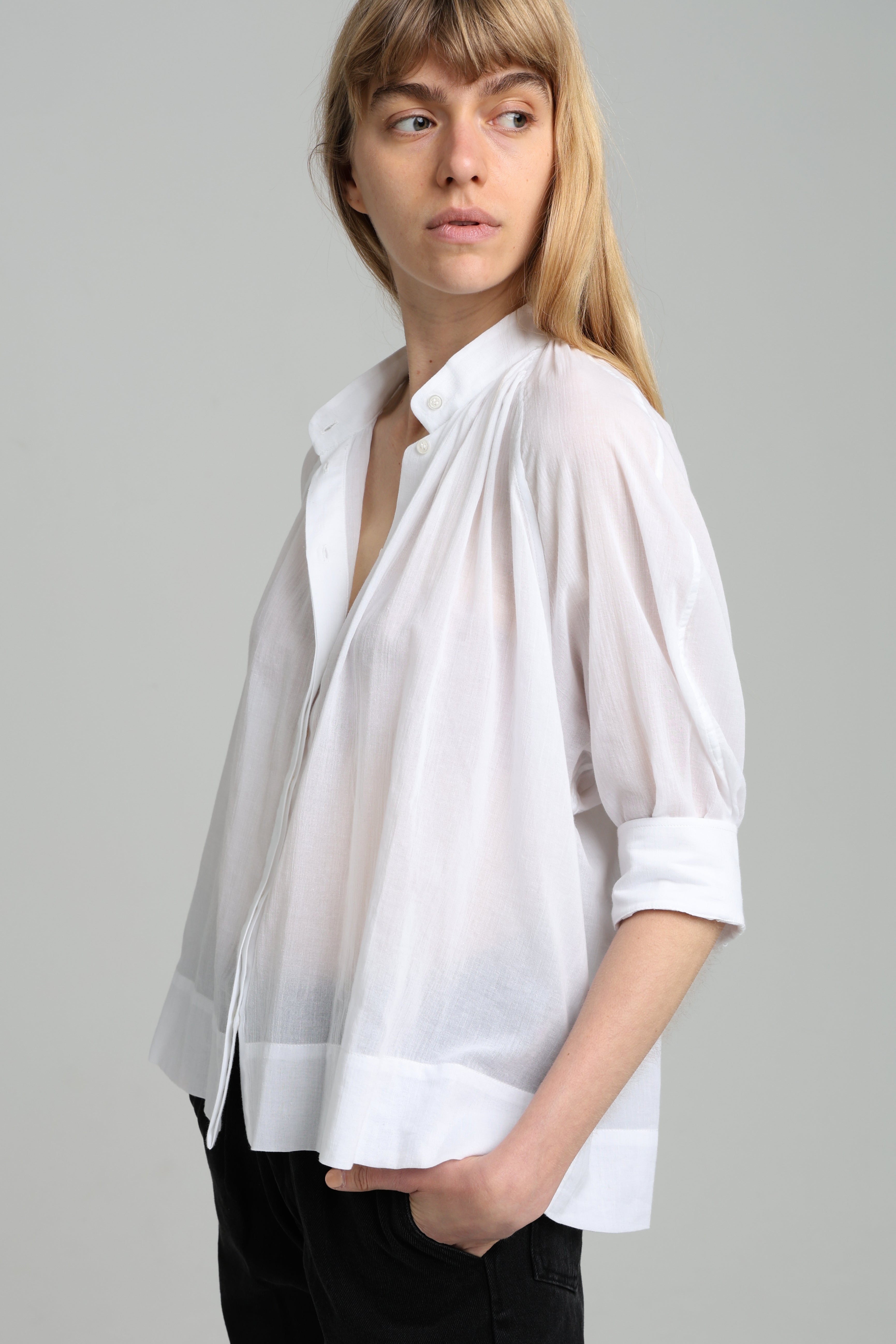 MADELEINE SHIRT - White Voile