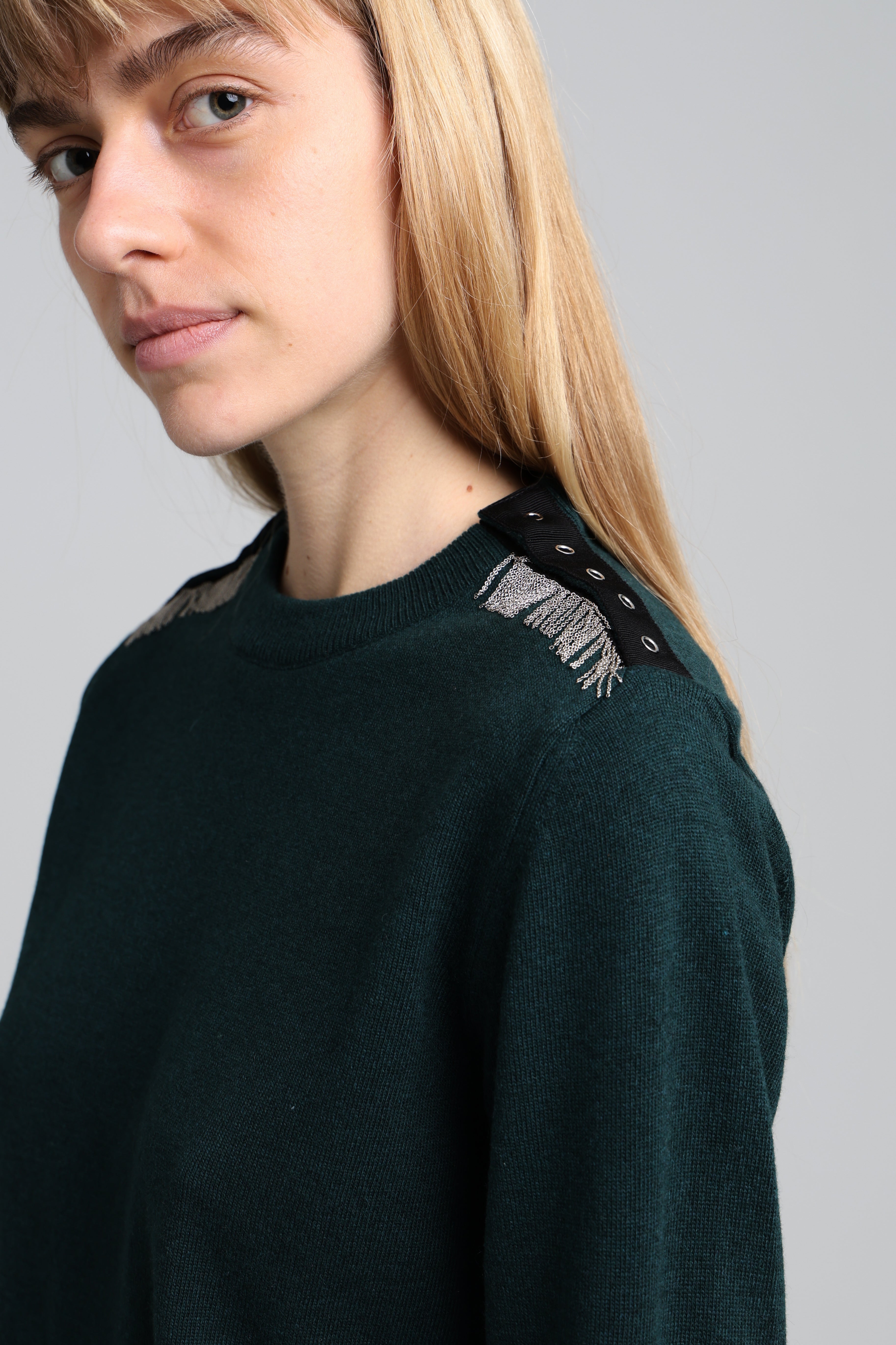 ISA CHAINS JUMPER - Dark green