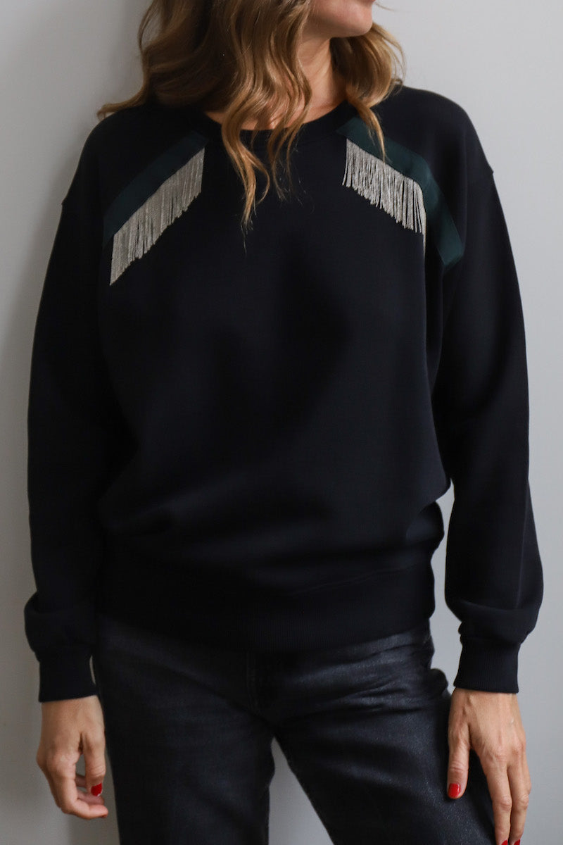 MARTY CHAINS SWEATSHIRT - Black