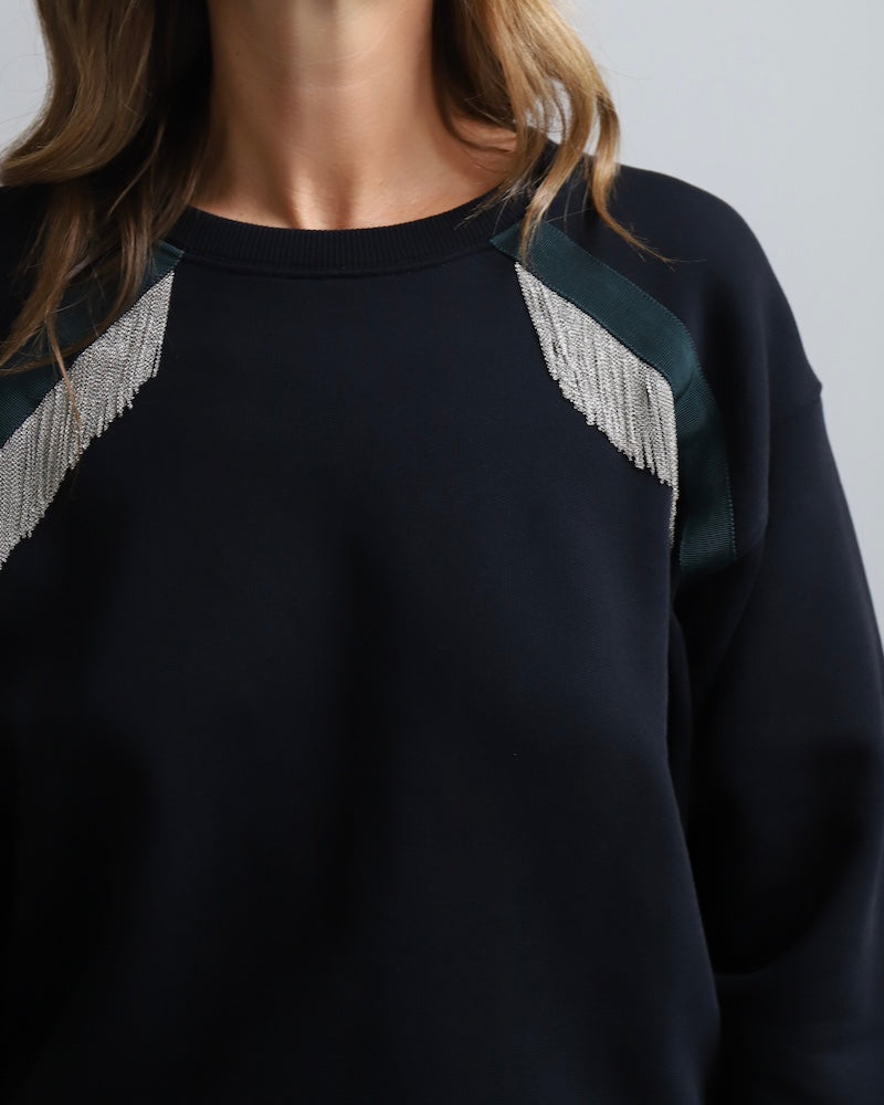 MARTY CHAINS SWEATSHIRT - Black