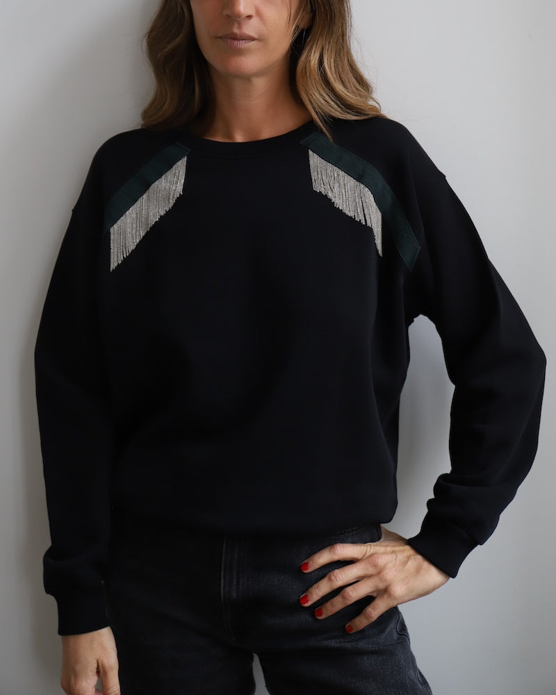 MARTY CHAINS SWEATSHIRT - Black