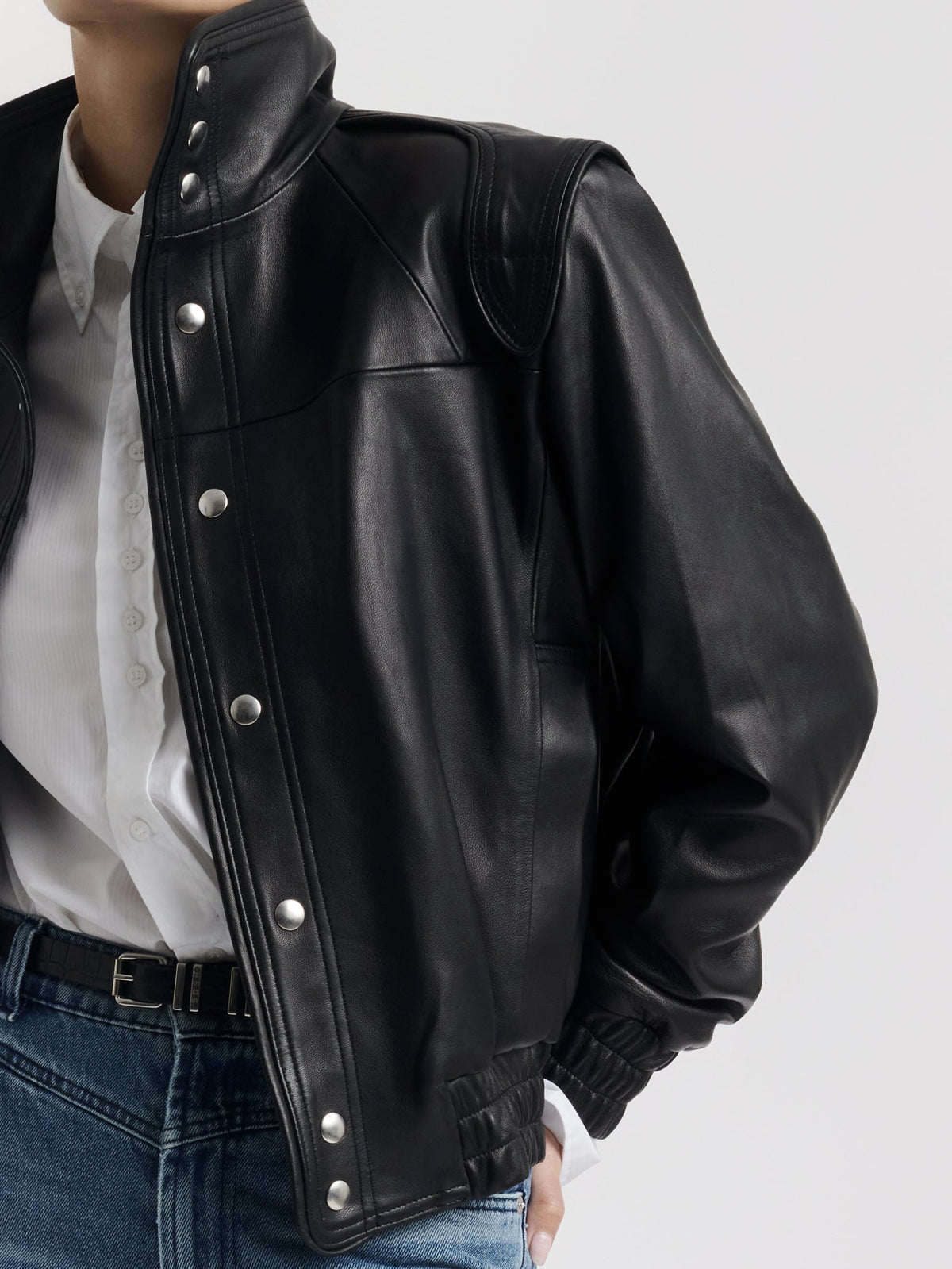 AXEL LEATHER JACKET - Black
