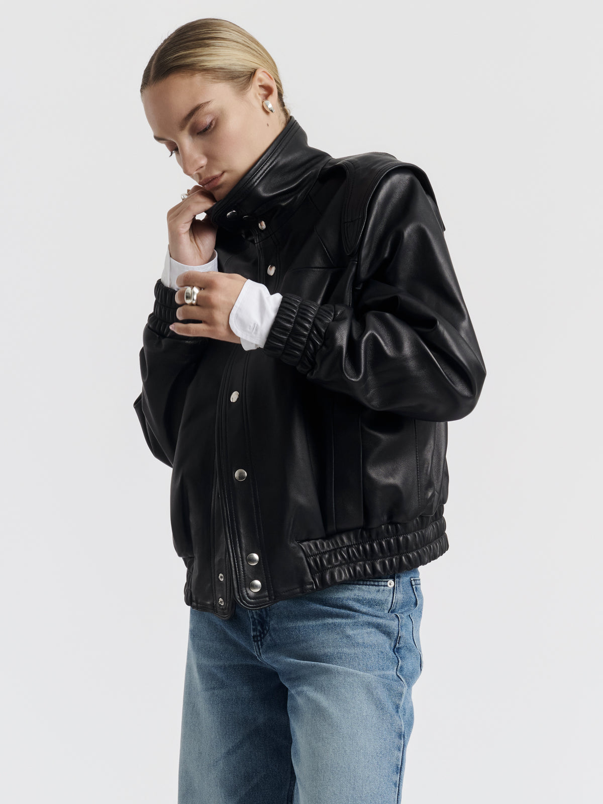 AXEL LEATHER JACKET - Black