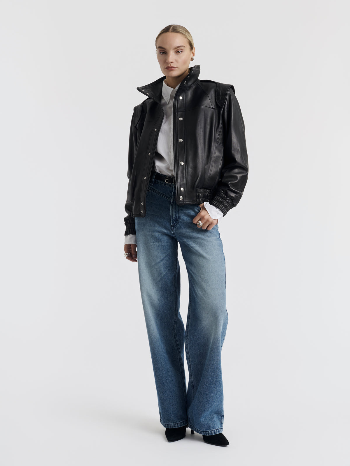 AXEL LEATHER JACKET - Black