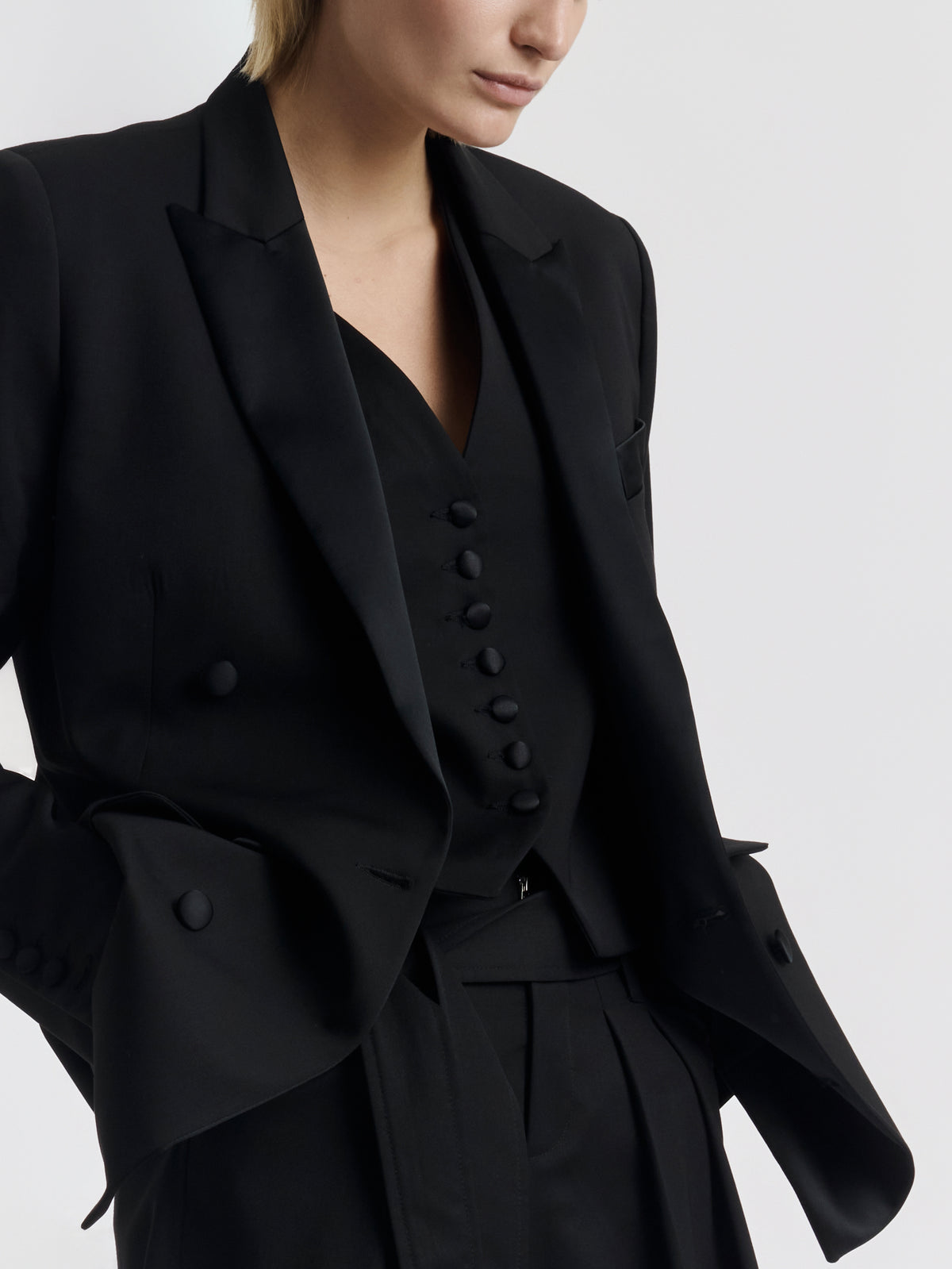 BEN TUXEDO JACKET - Black