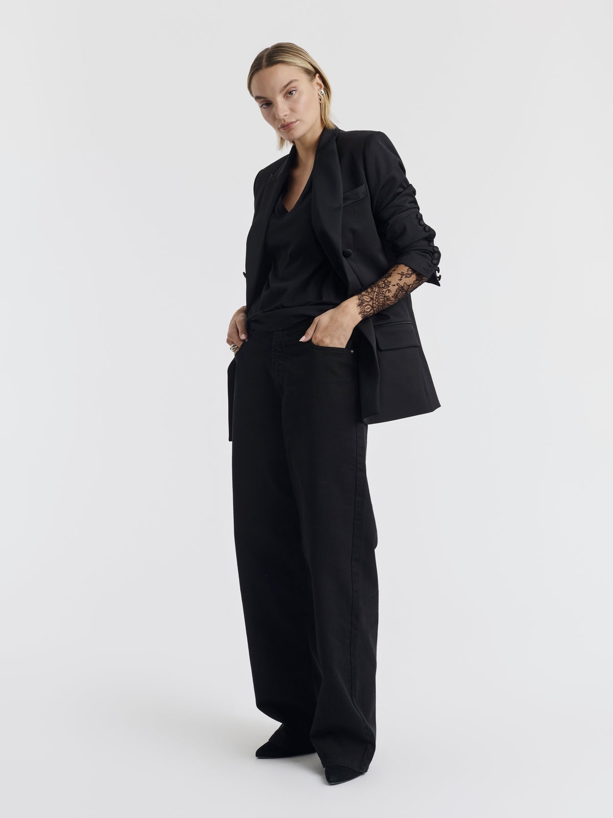 BEN TUXEDO JACKET - Black