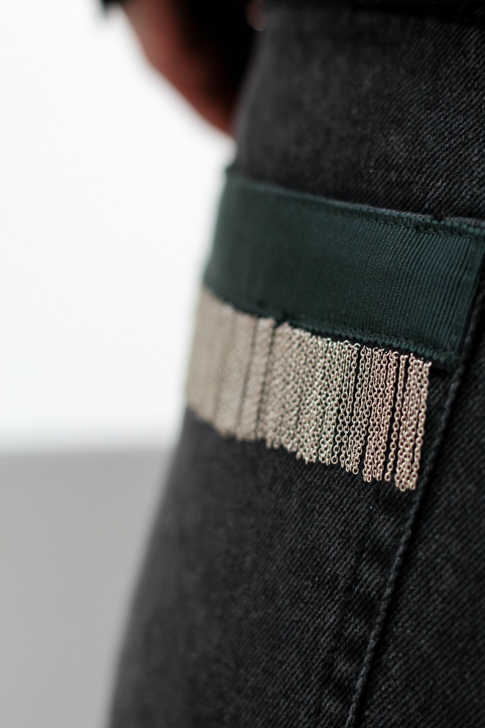 JANE CHAINS JEANS - Off Black