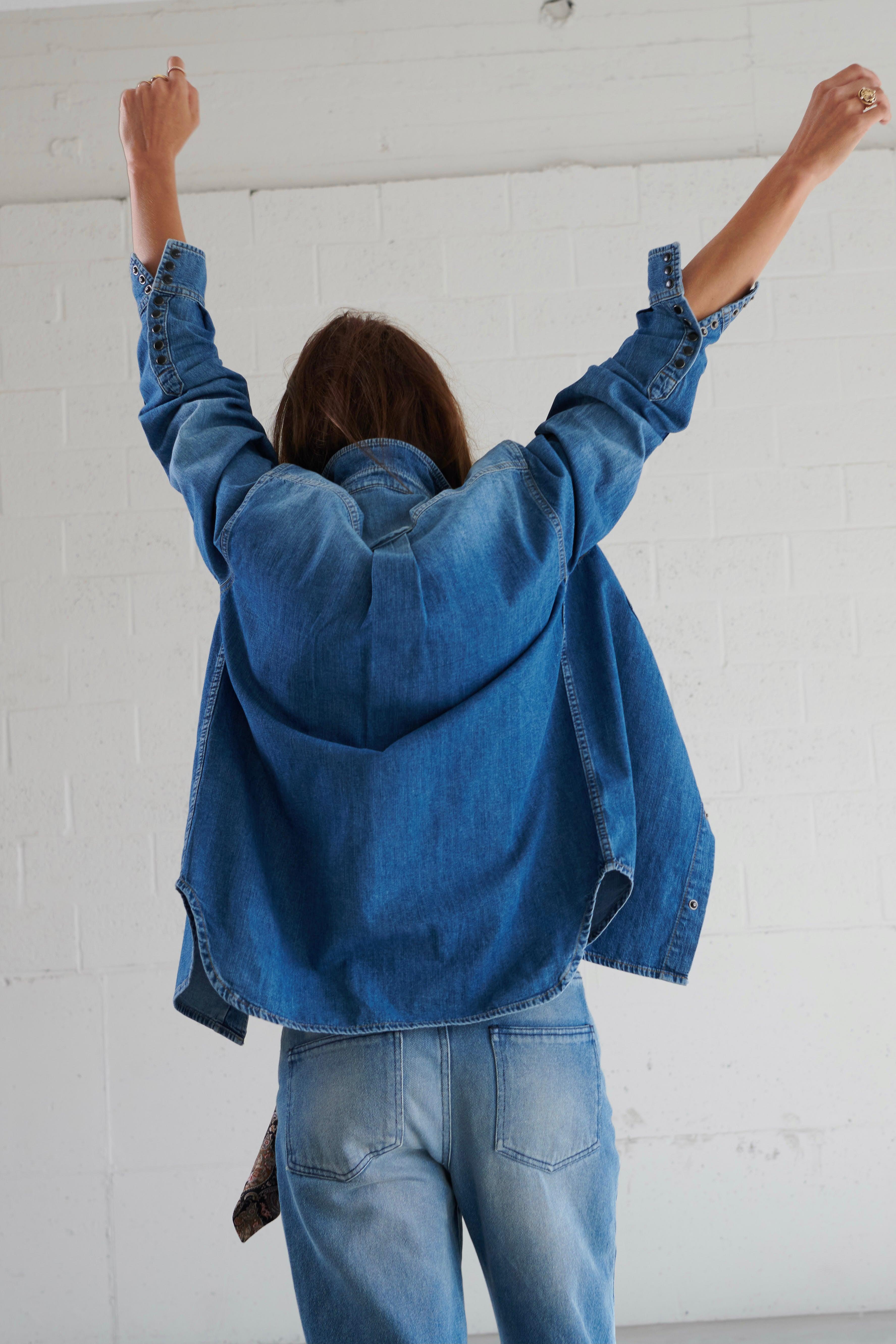 TITI shirt - dark blue denim - SARAH DE SAINT HUBERT