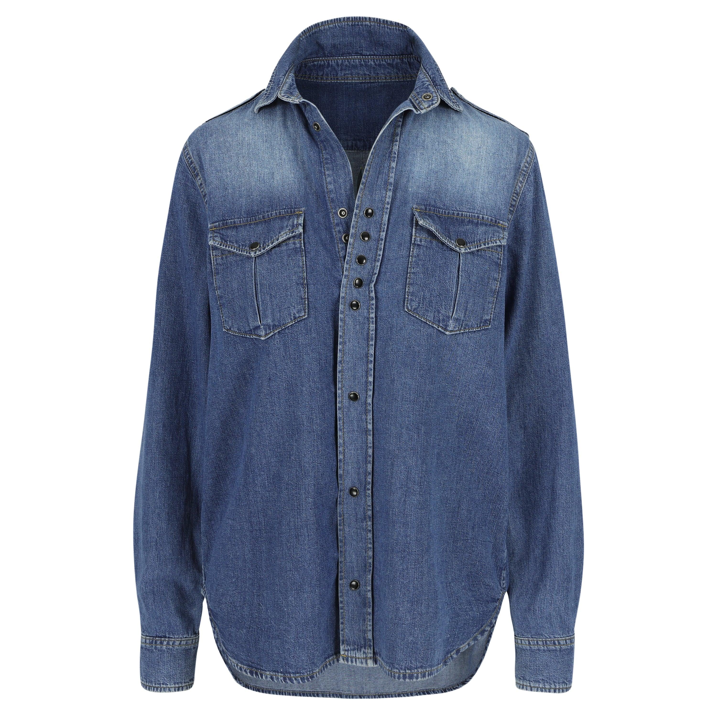 TITI shirt - dark blue denim - SARAH DE SAINT HUBERT