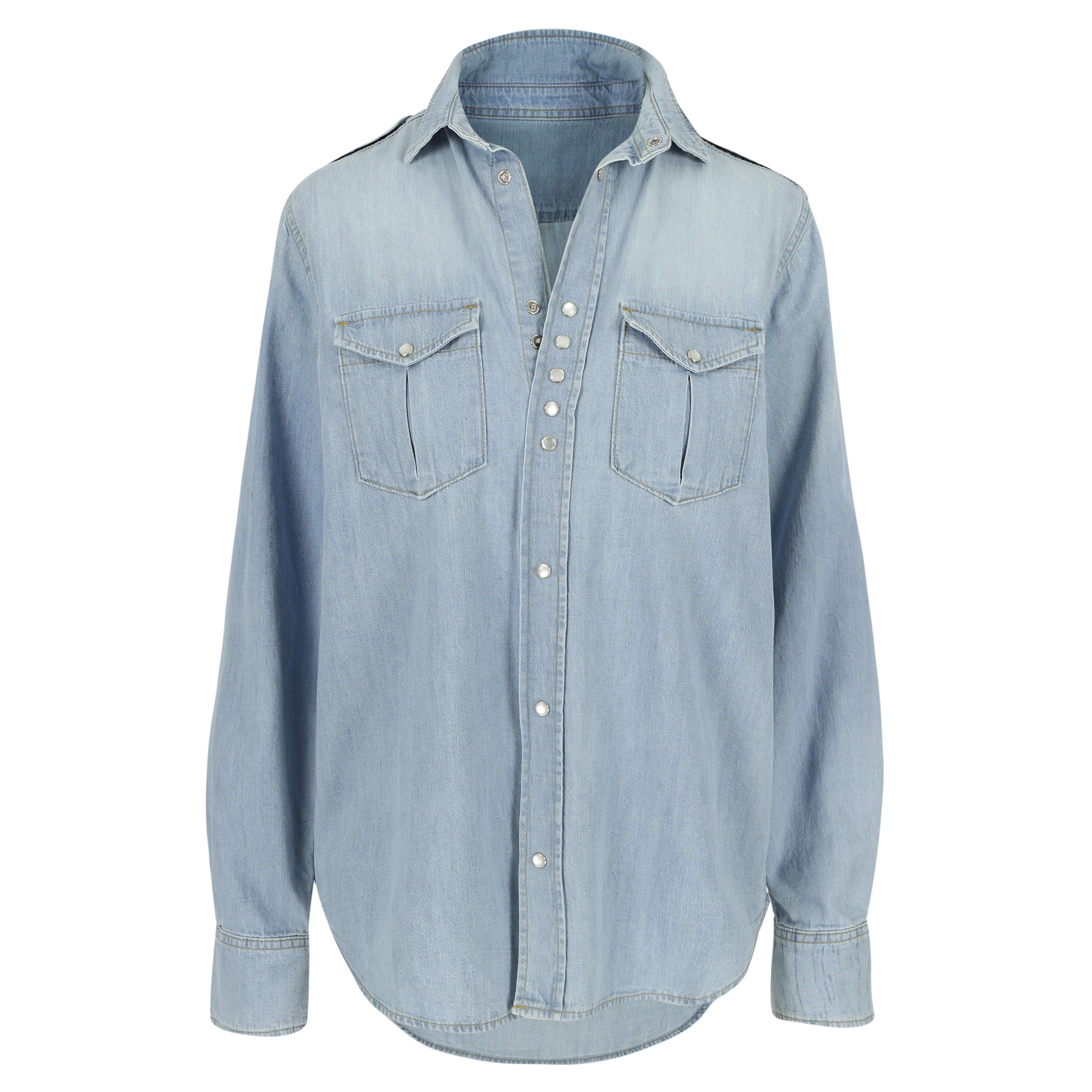 TITI shirt - light blue denim - SARAH DE SAINT HUBERT
