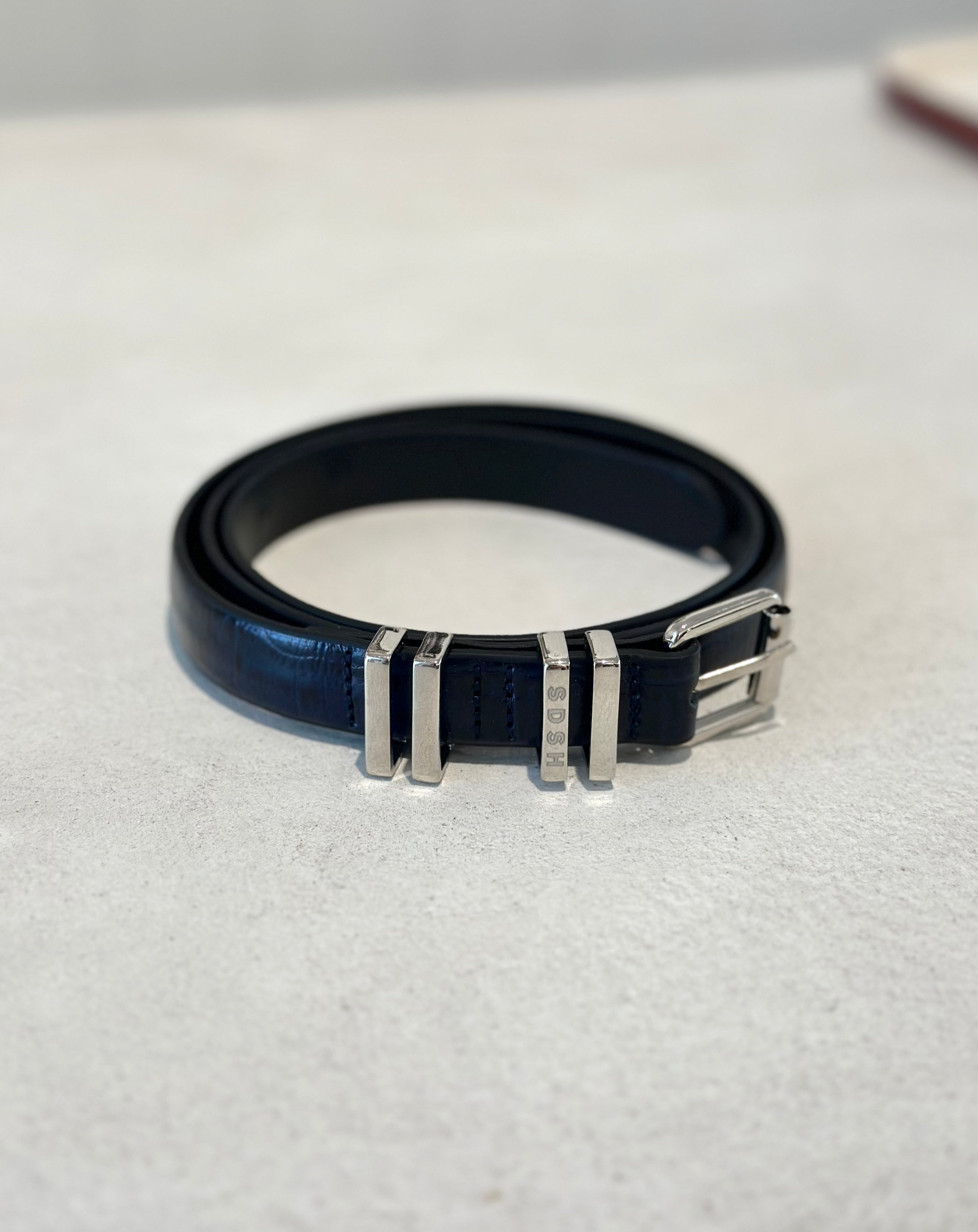 SYLVIE BELT - Navy Croco