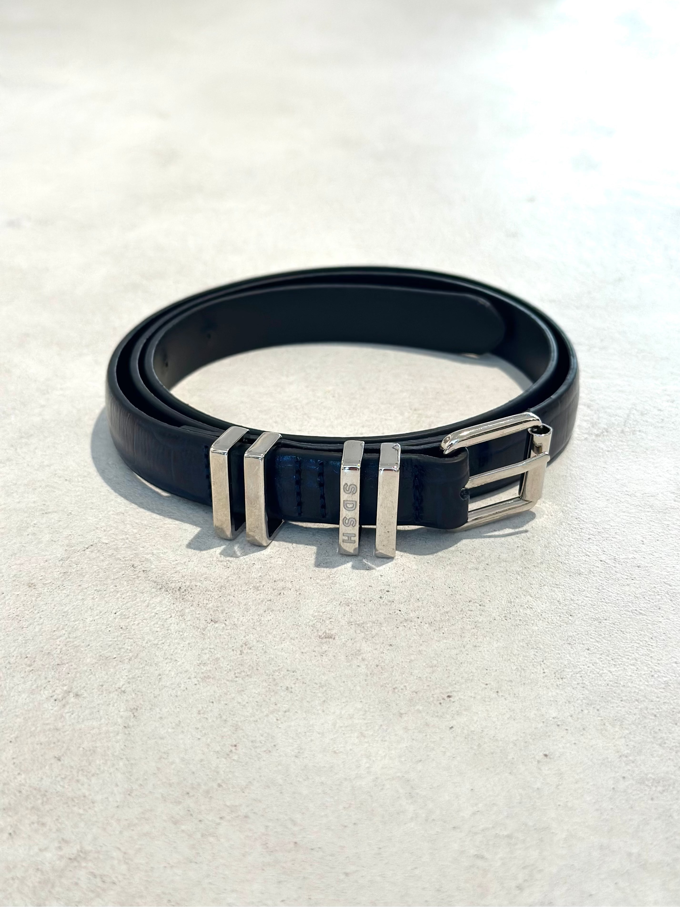 SYLVIE BELT - Navy Croco