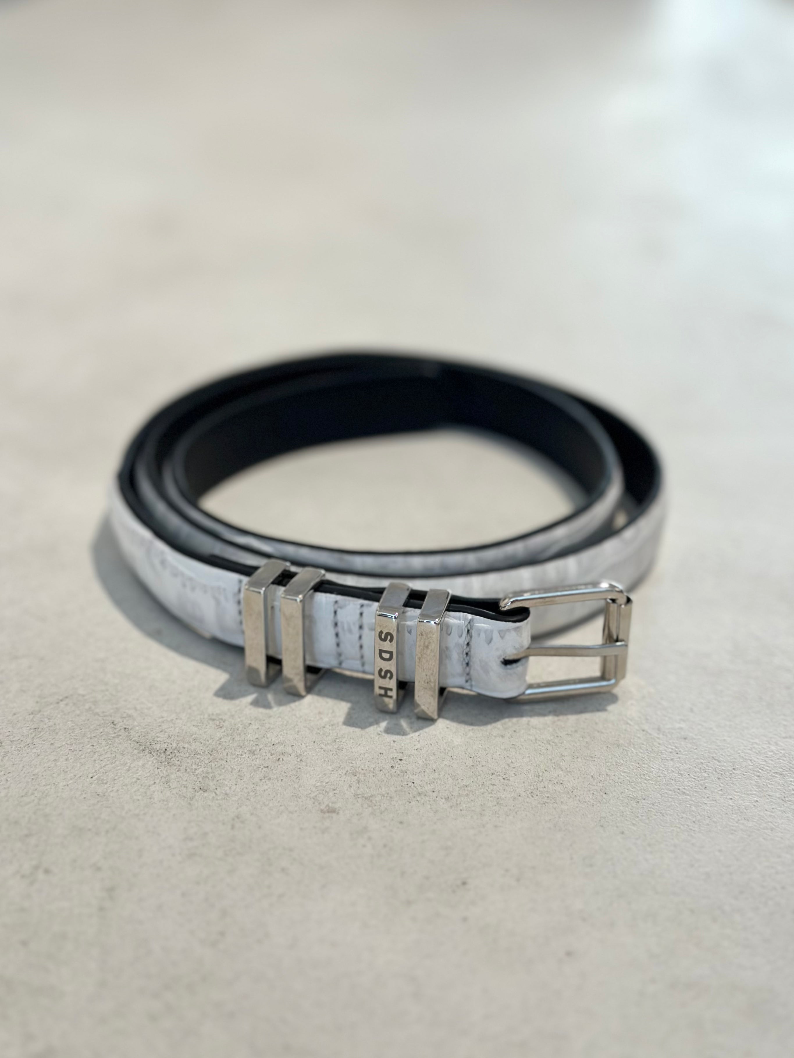 SYLVIE BELT - White Croco