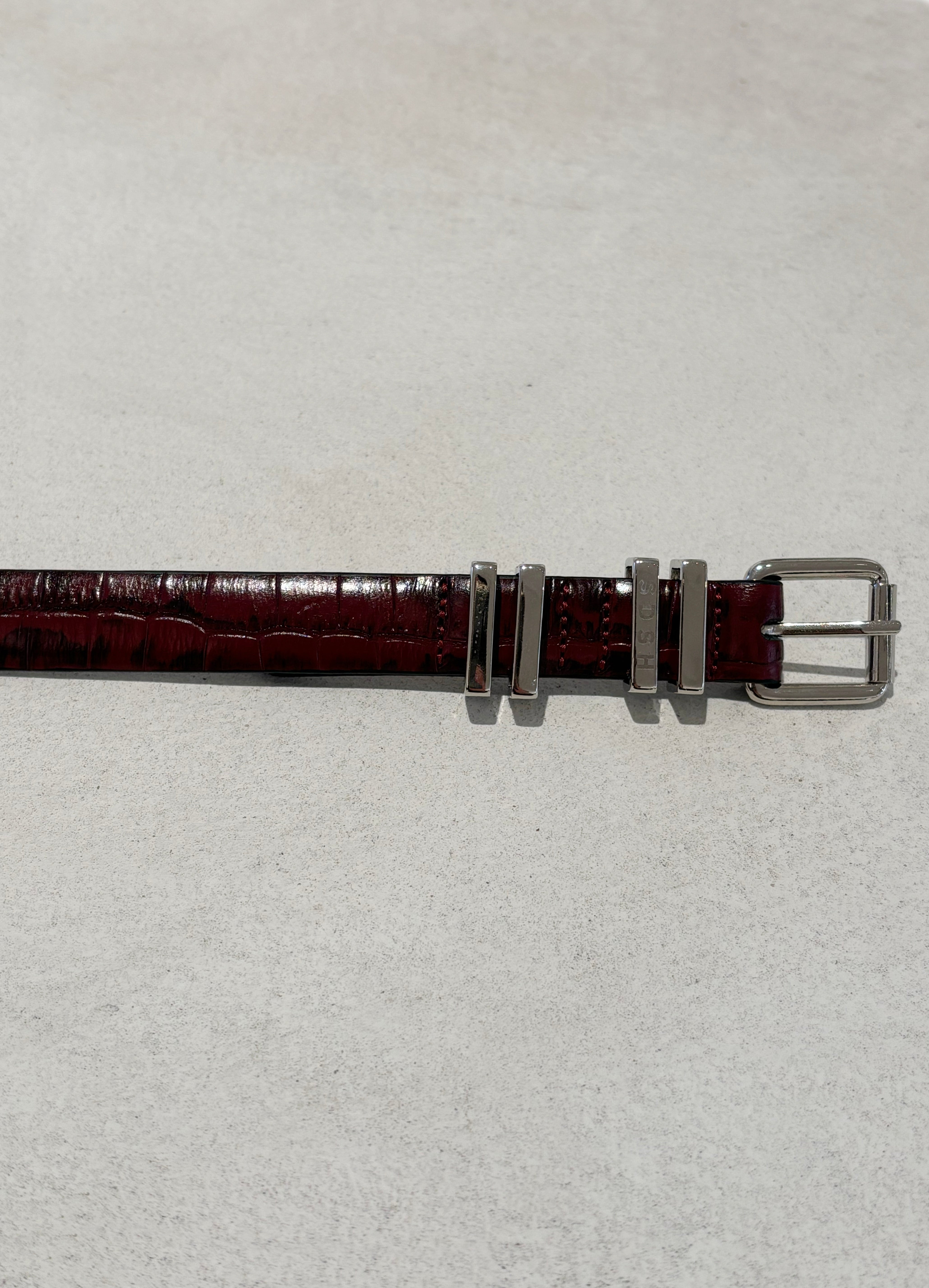 SYLVIE BELT - Granate Croco