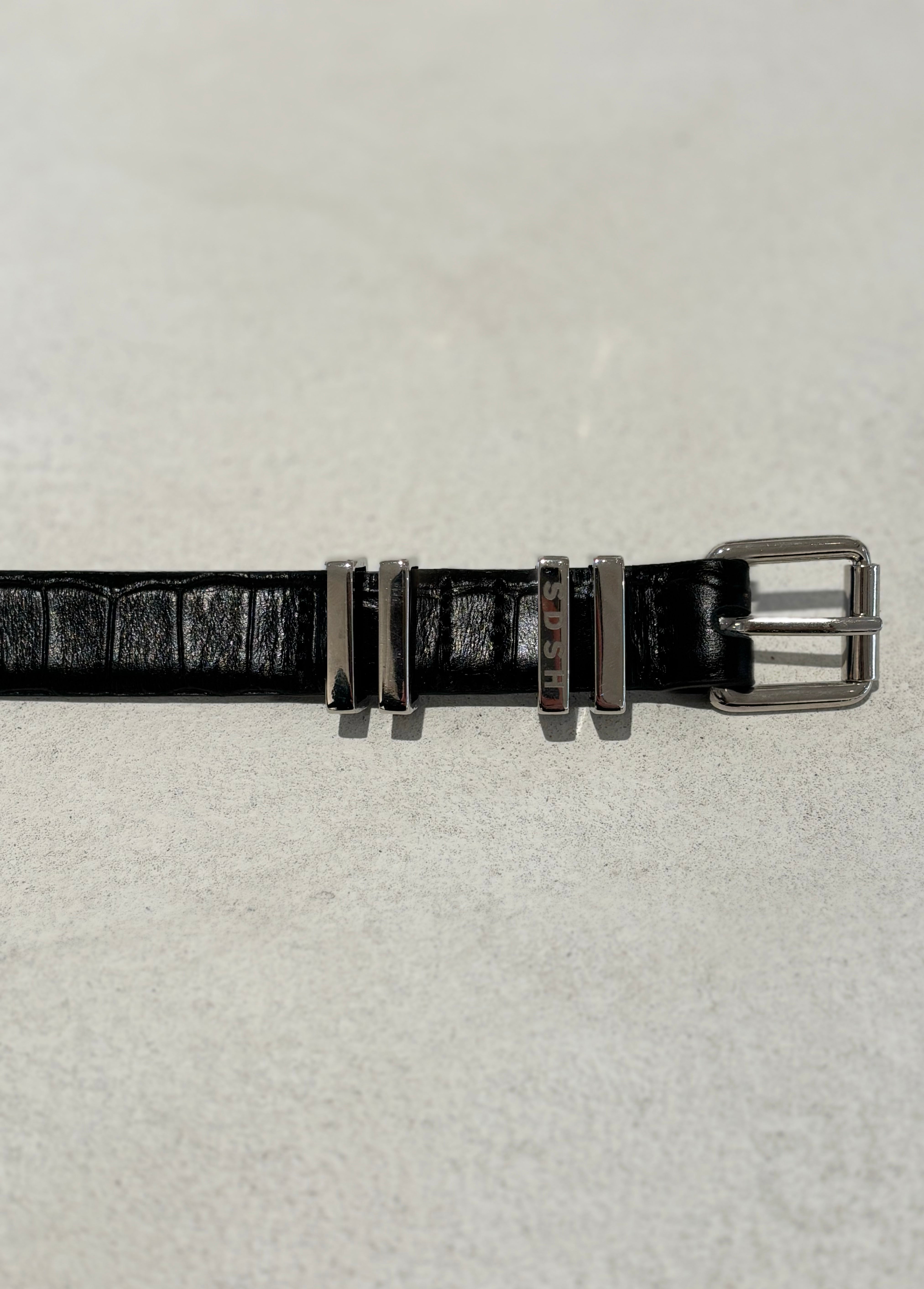 SYLVIE BELT - Black Croco