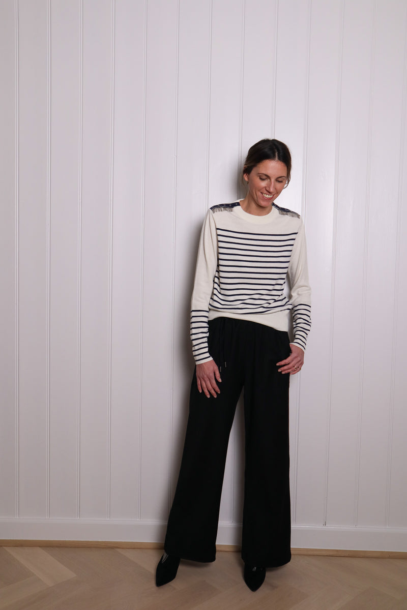 ISA CHAINS jumper - Navy stripes