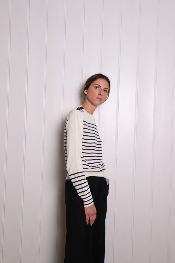 ISA CHAINS jumper - Navy stripes