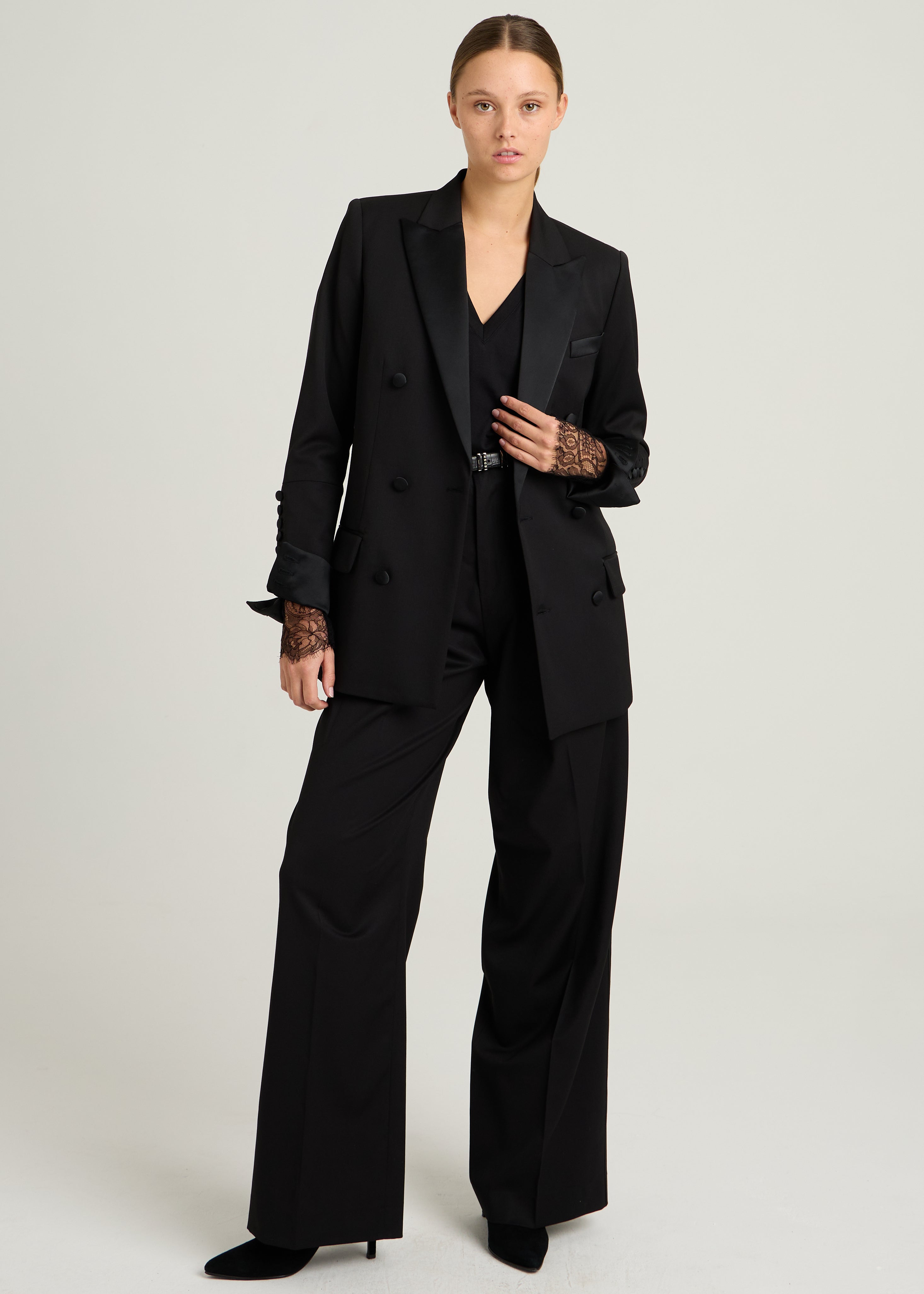 BEN TUXEDO JACKET - Black