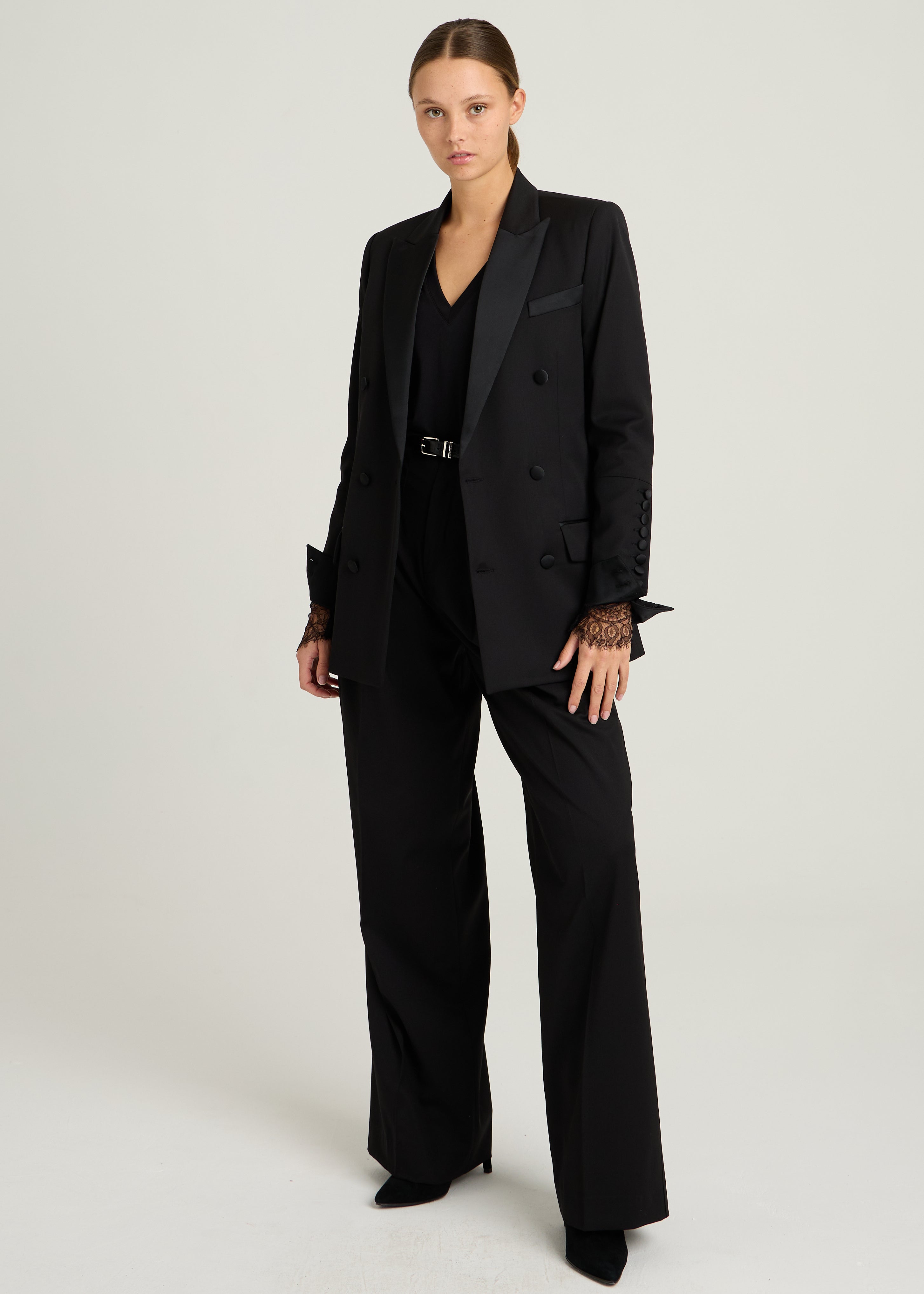 BEN TUXEDO JACKET - Black