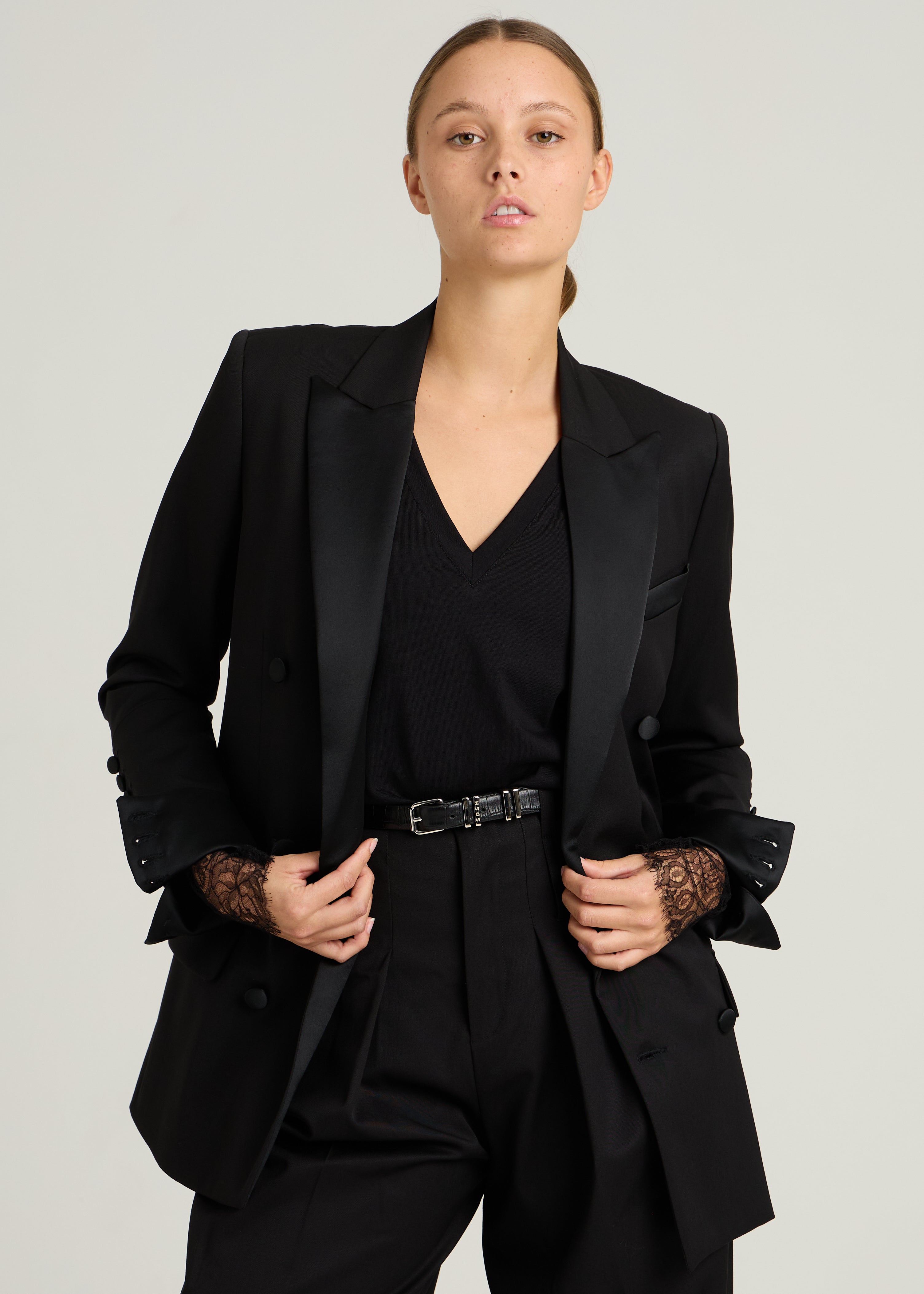 BEN TUXEDO JACKET - Black
