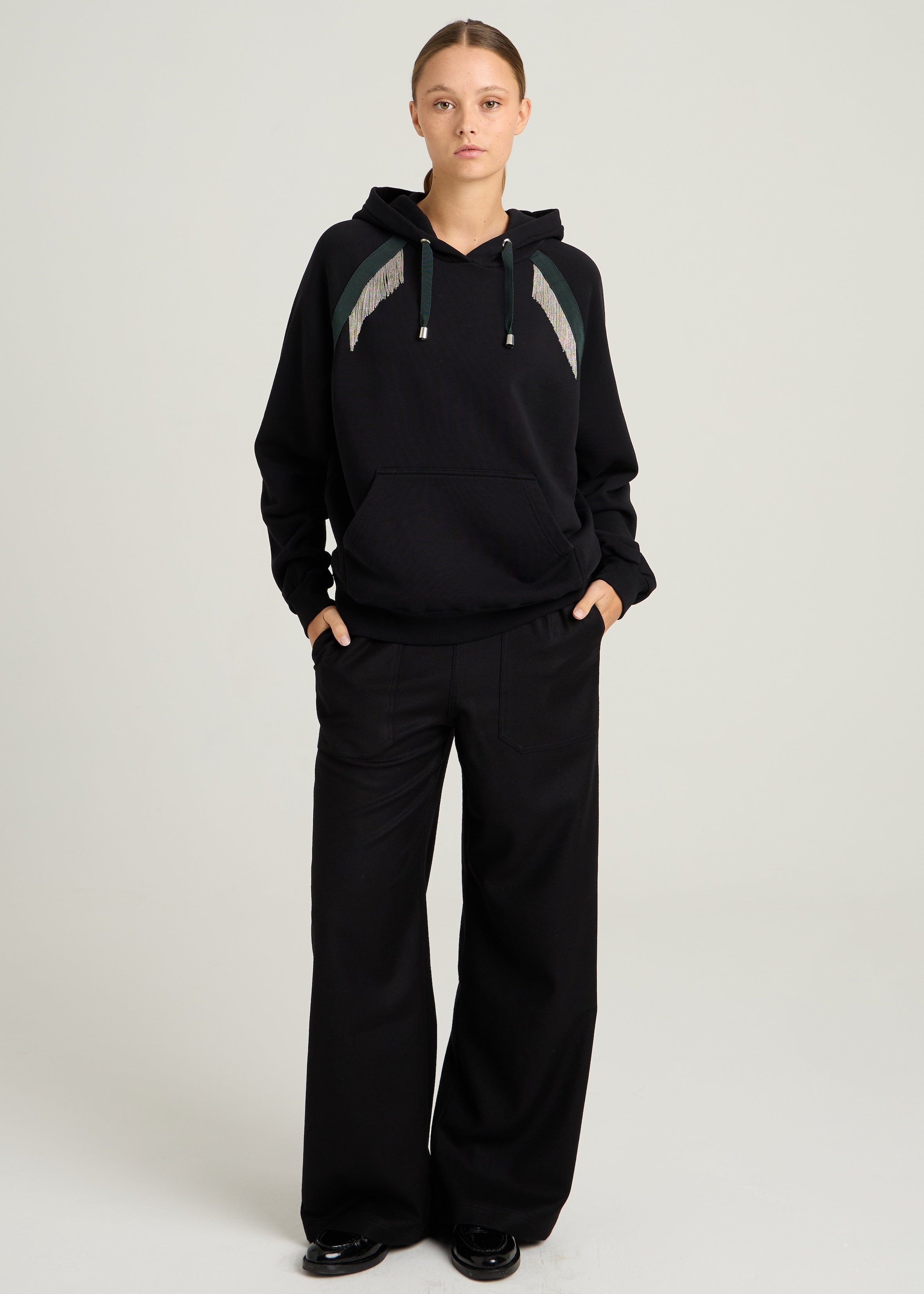 IAN CHAINS HOODIE - Black