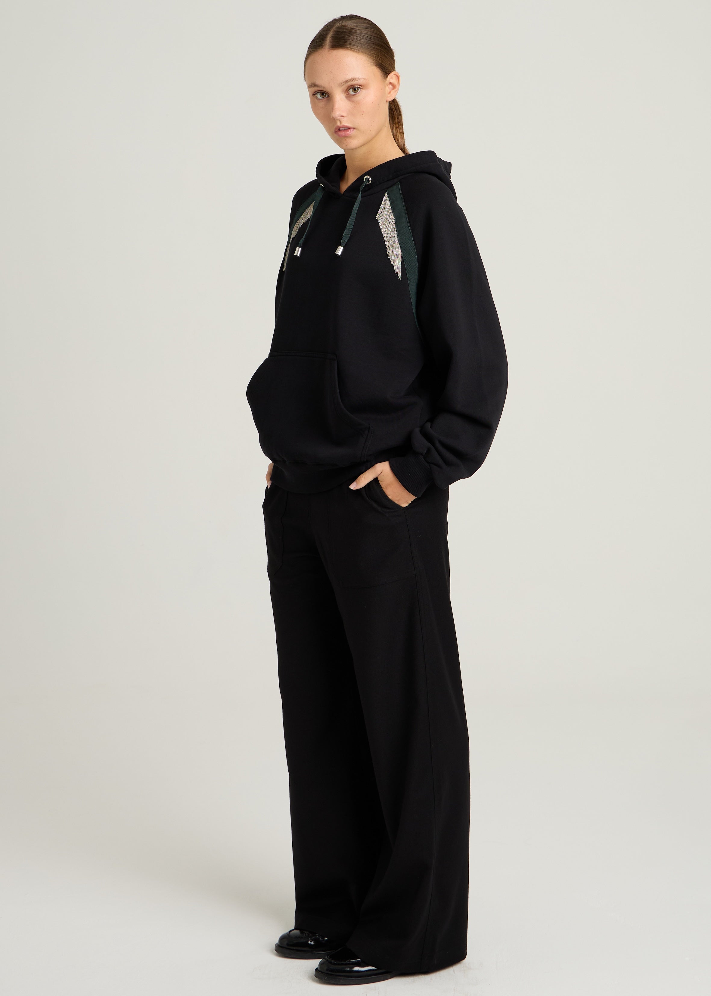 IAN CHAINS HOODIE - Black