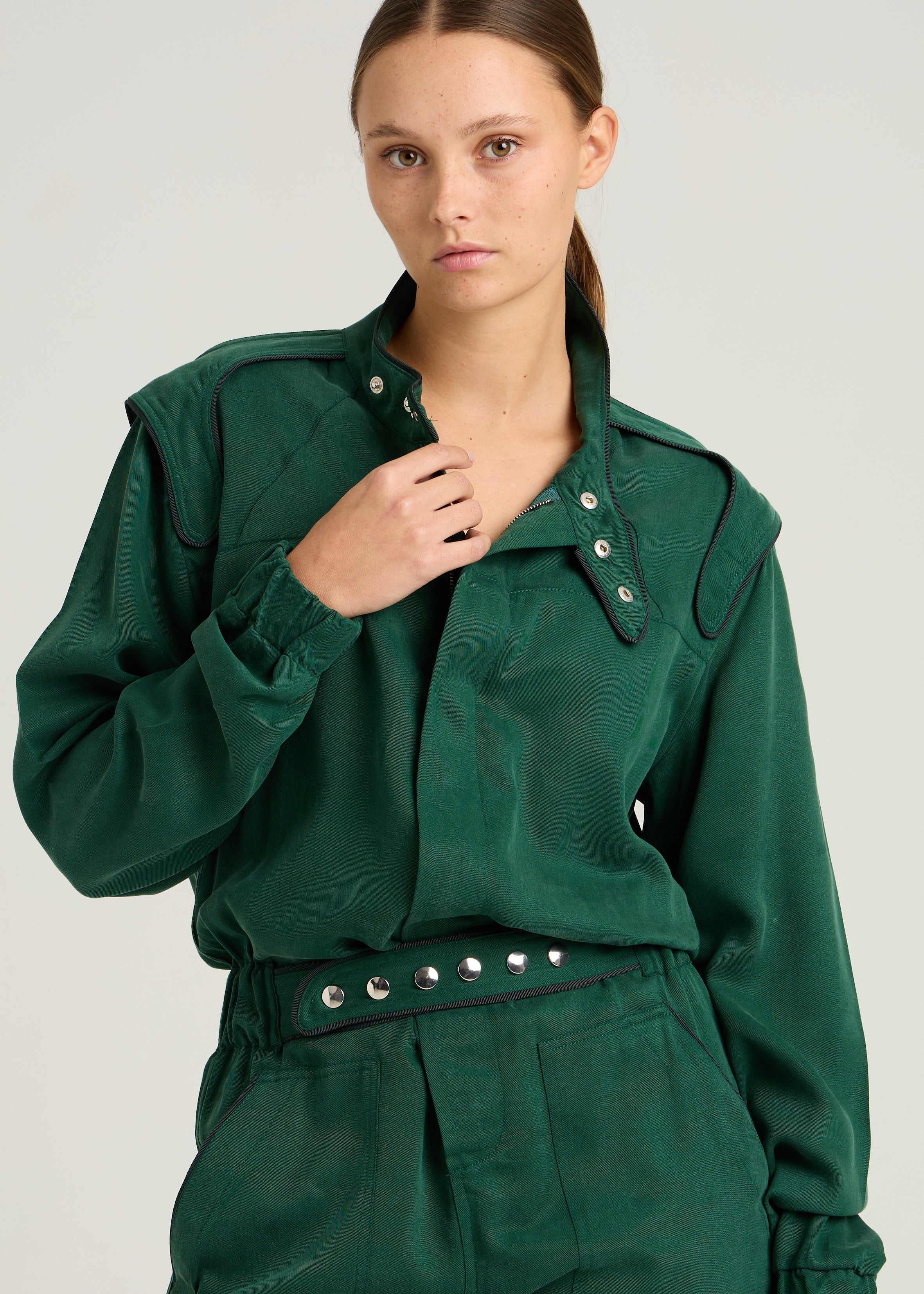 JIM RACING JUMPSUIT - Forest green