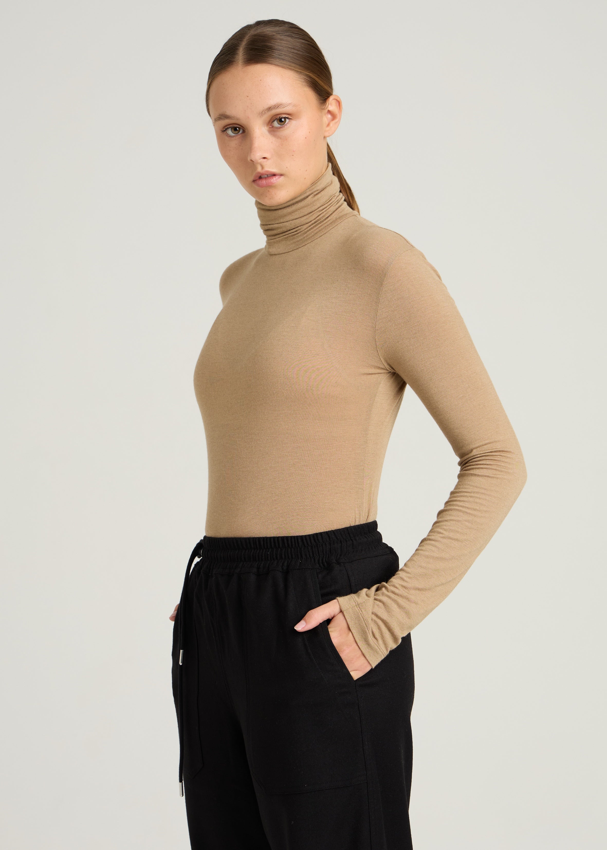 VIC FLANNEL TROUSERS - Black