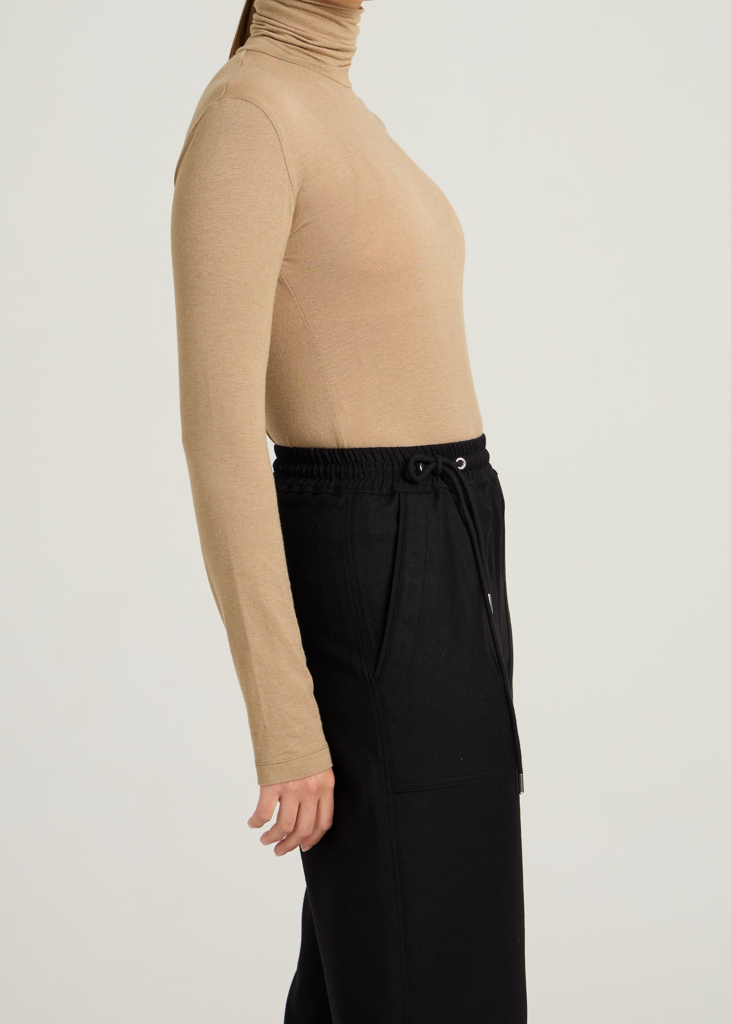 VIC FLANNEL TROUSERS - Black